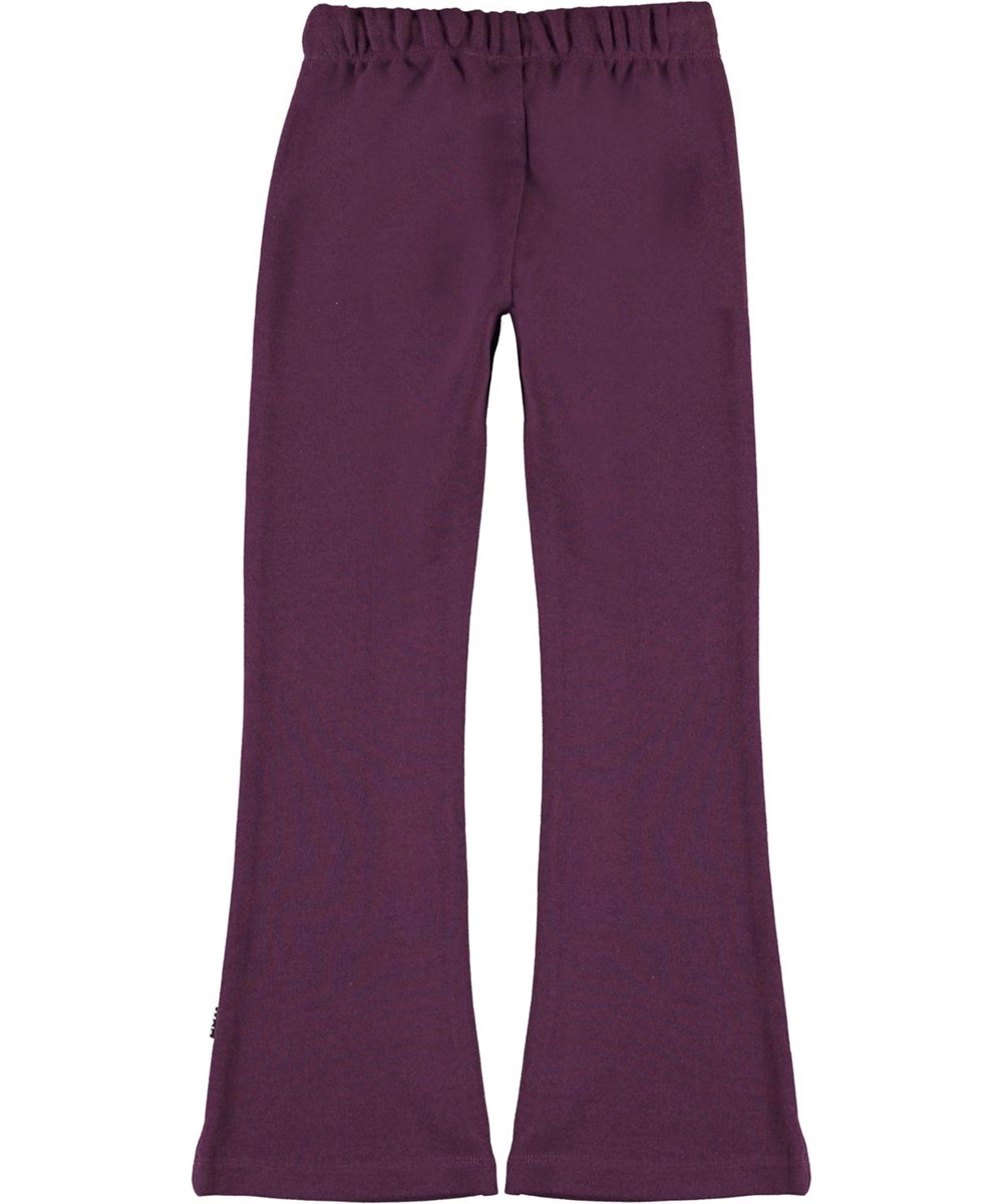 Alfreda - Noirberry - Purple sweatpants with flare