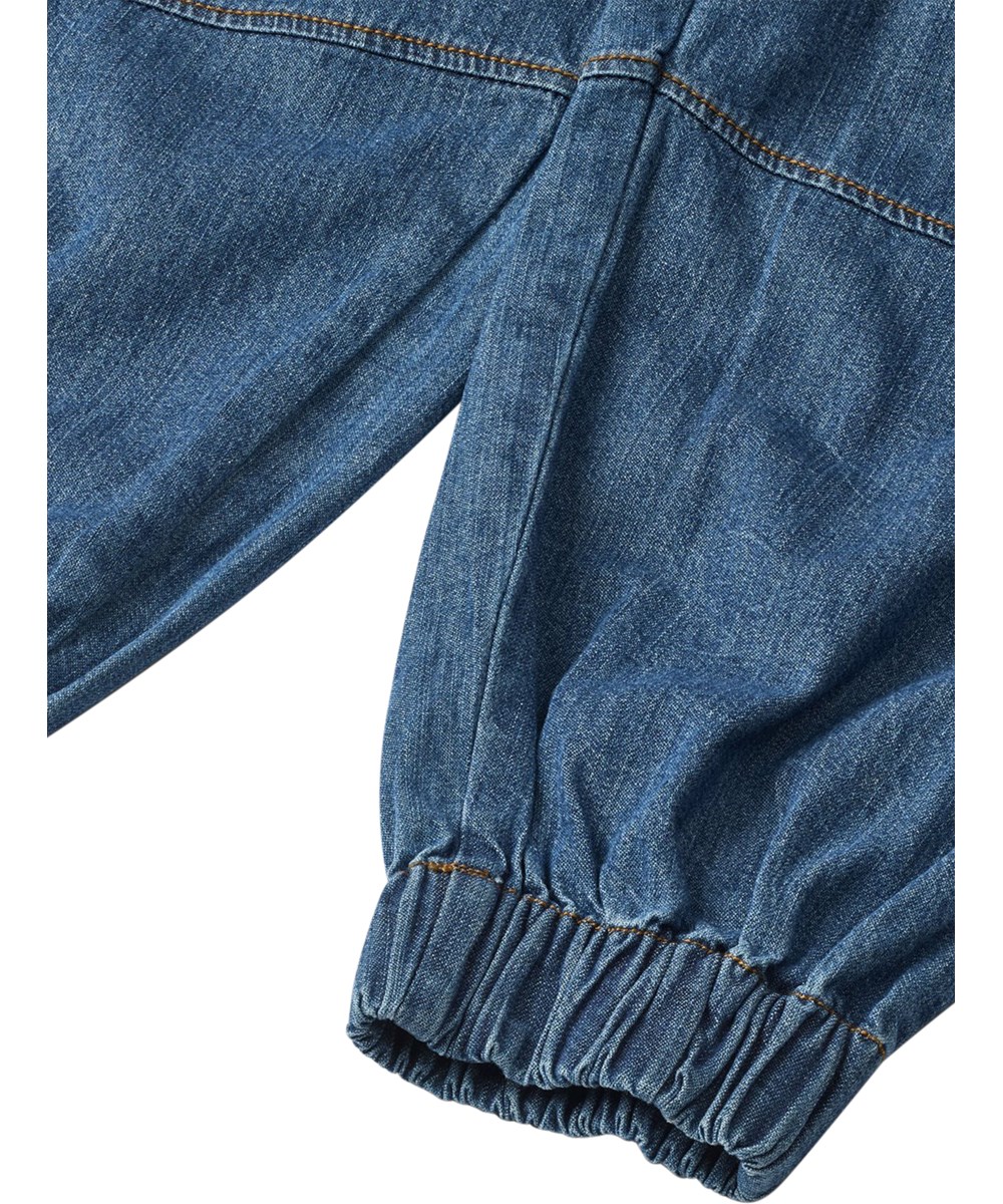 Aliki - Chambrey Blue - Blue cargo trousers for children made of organic cotton