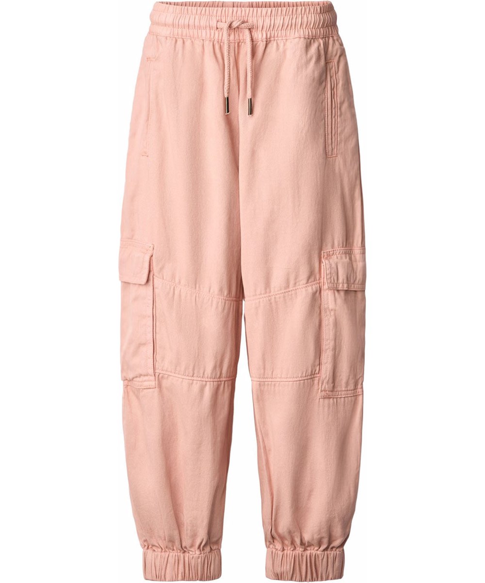 Aliki - Rose Cloud - Pink cotton twill pants for children.
