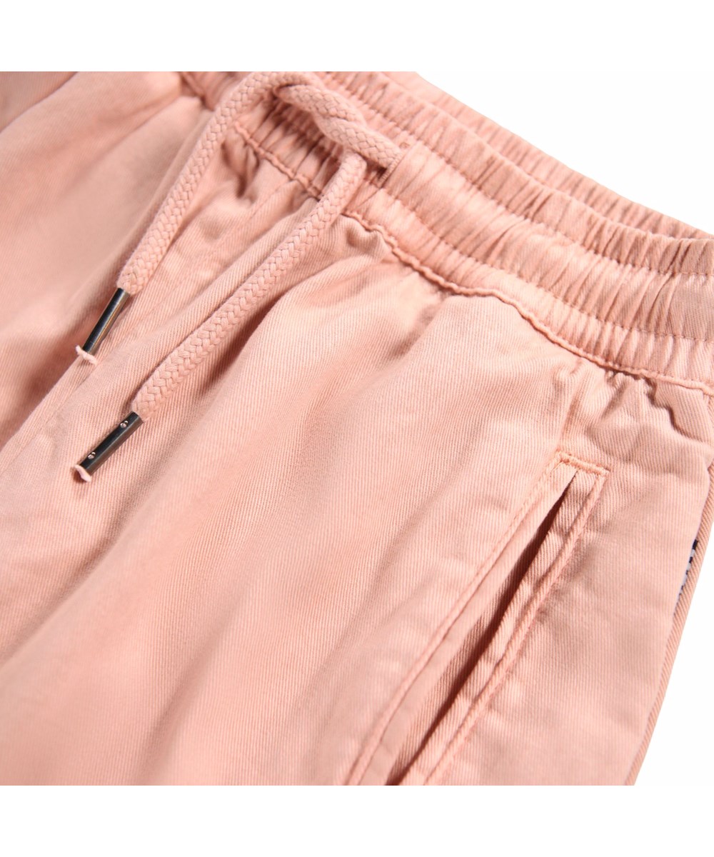 Aliki - Rose Cloud - Pink cotton twill pants for children.
