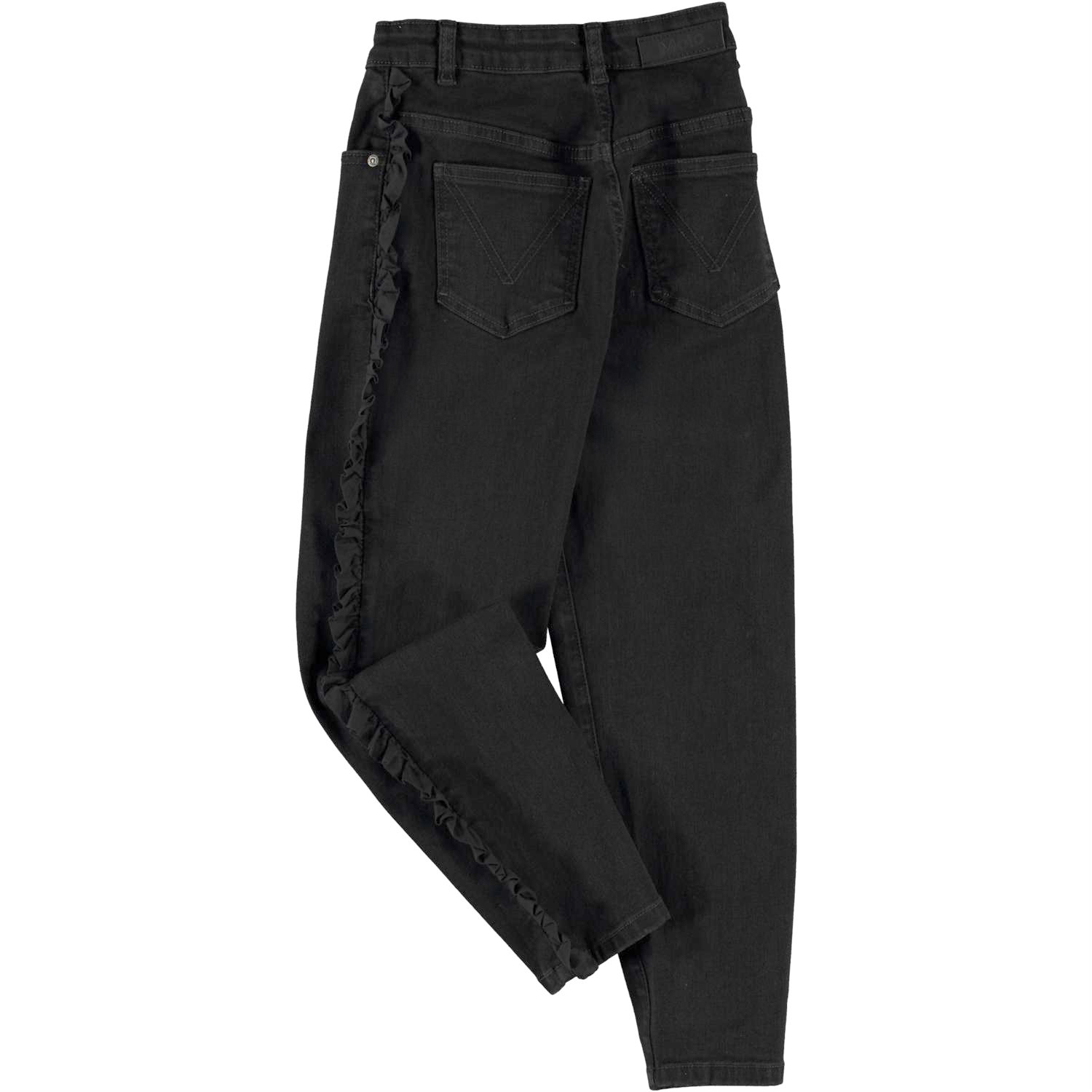 Allis - Black Denim - Black jeans with fringe edge - Molo