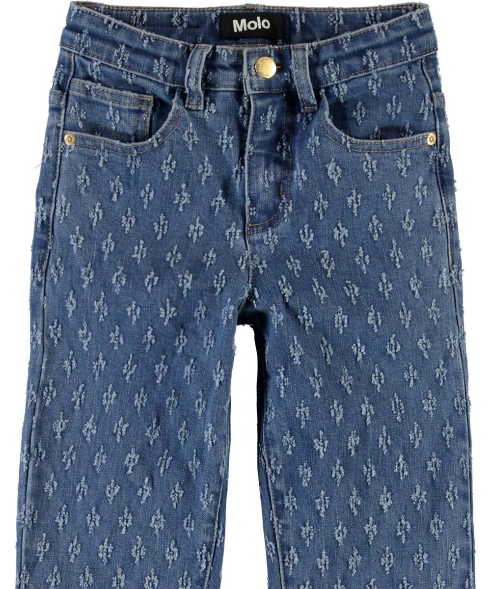 Allis - Washed Mini Holes - Loose fit jeans with hole pattern 