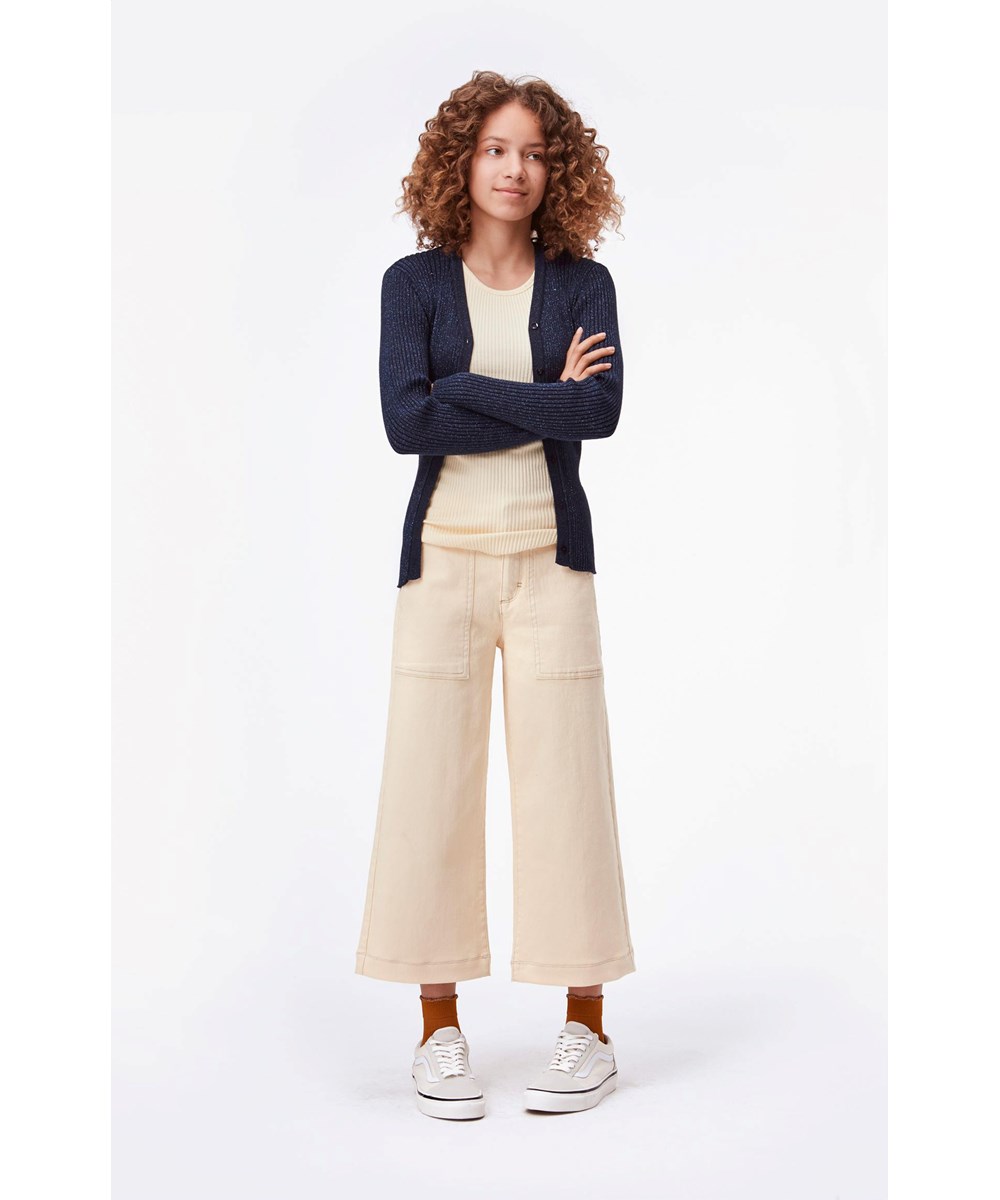 Alyna - Banana Crepe - Light yellow culotte jeans