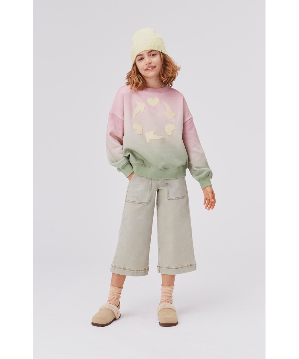 Alyna - Starlight - Light coloured recycled denim culottes