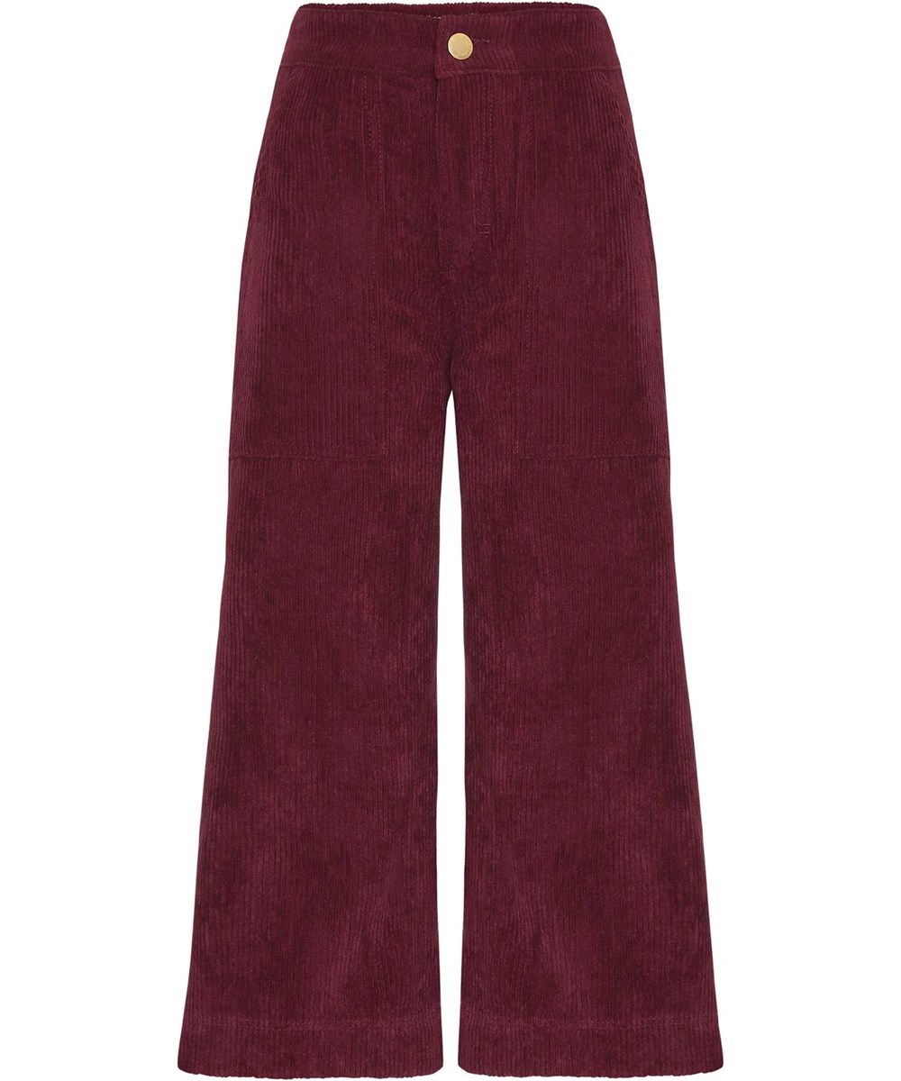Alyna - Sumak - Dark red corduroy culotte trousers