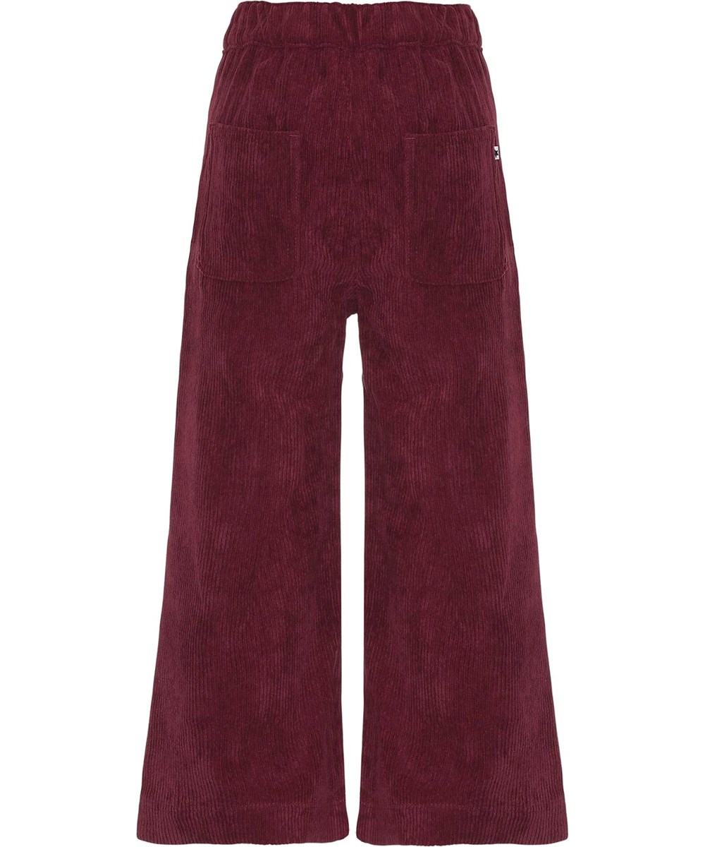 Alyna - Sumak - Dark red corduroy culotte trousers