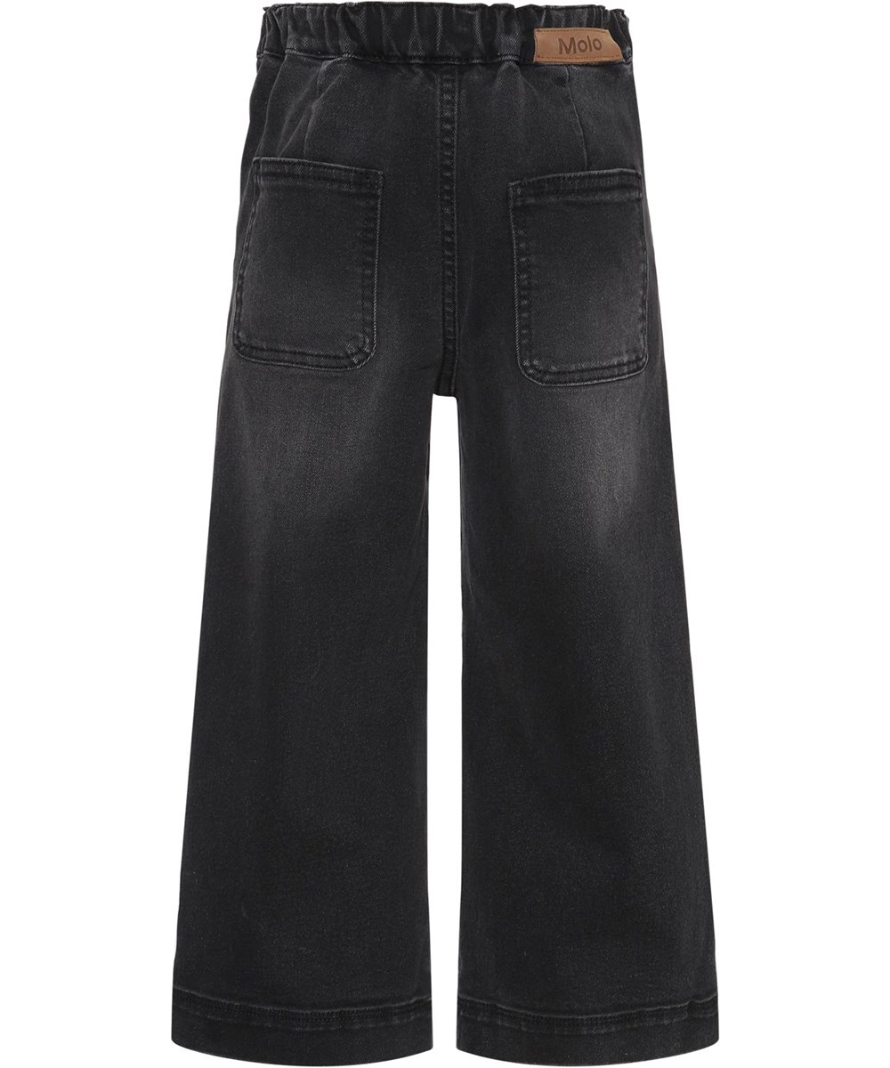Alyna - Washed Black - Black recycled culotte trousers