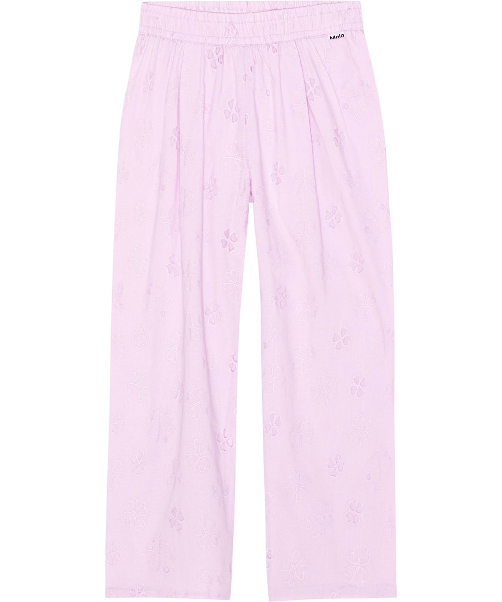 Ami - Alpine Glow - Light purple trousers in organic cotton