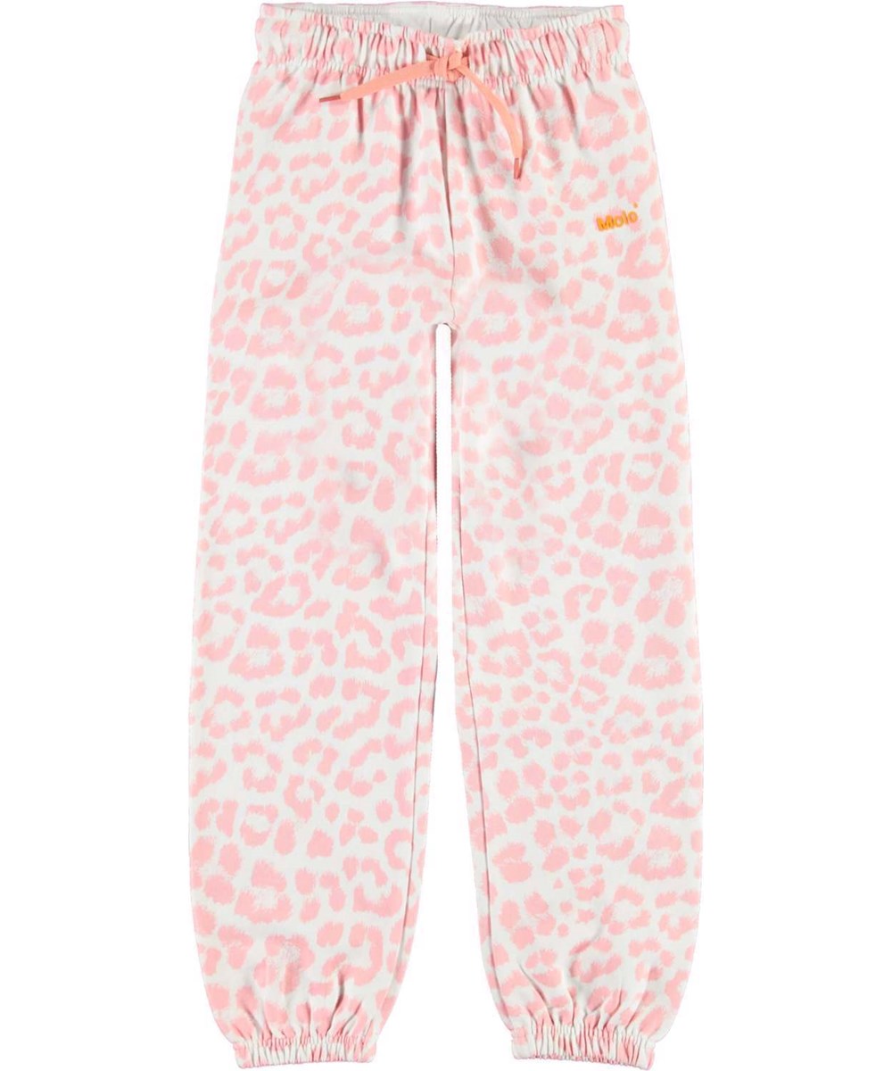 Ammosa - Faded Jaguar AOP - Organic sweatpants in a pink leopard print