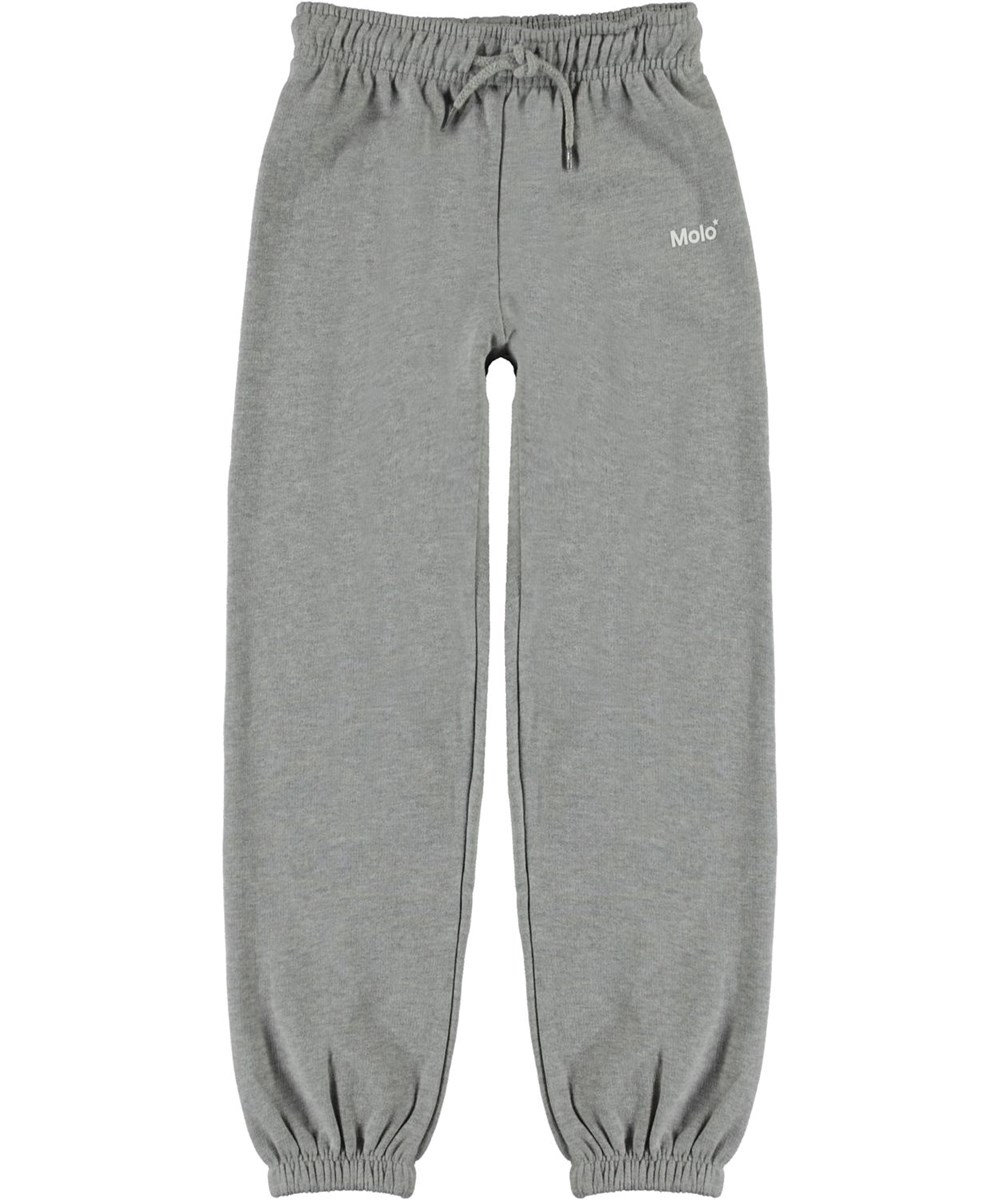 Ammosa - Grey Melange - Grey organic sweatpants