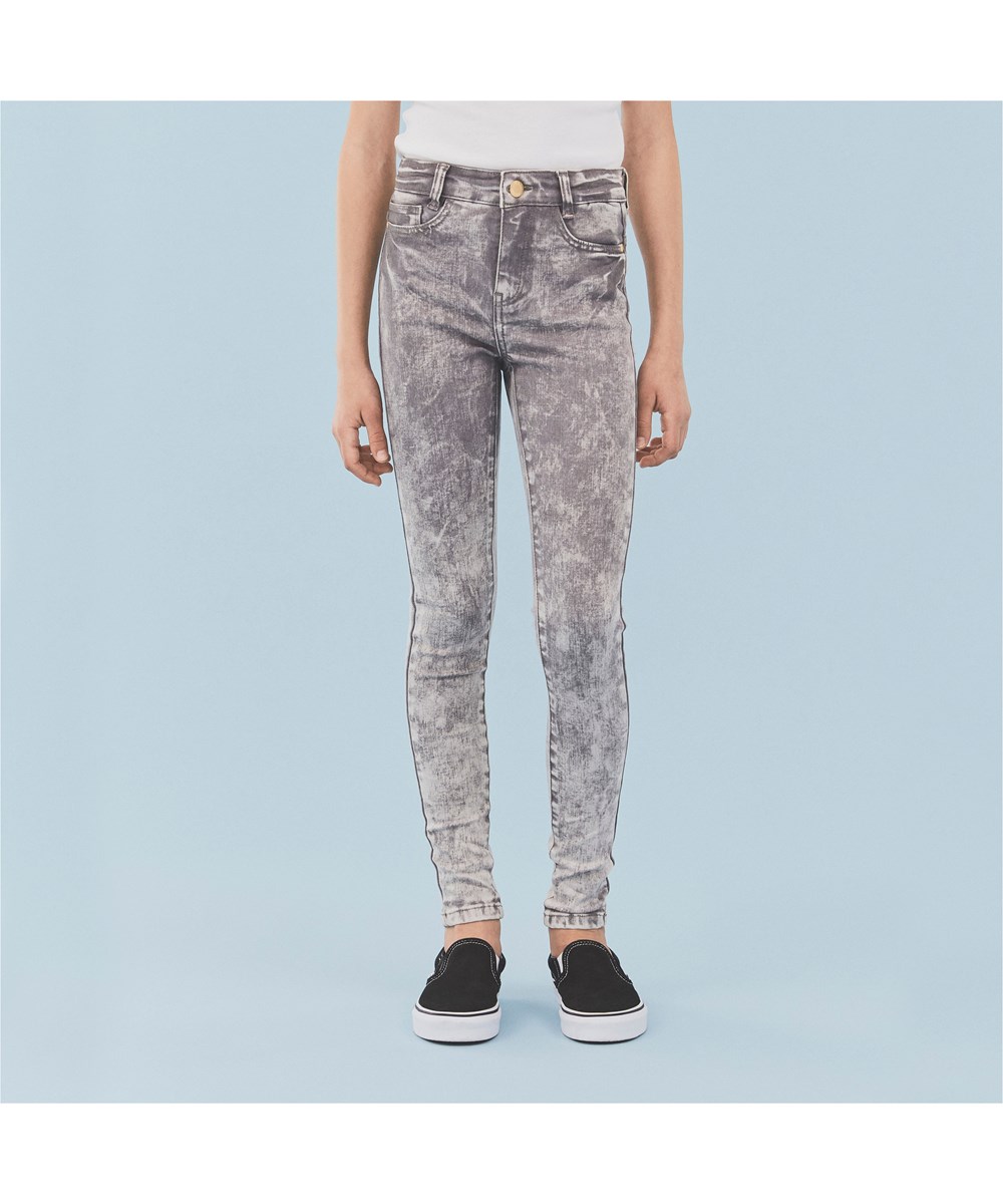 Angelica - Bleach Grey Stretch Denim - Jeans