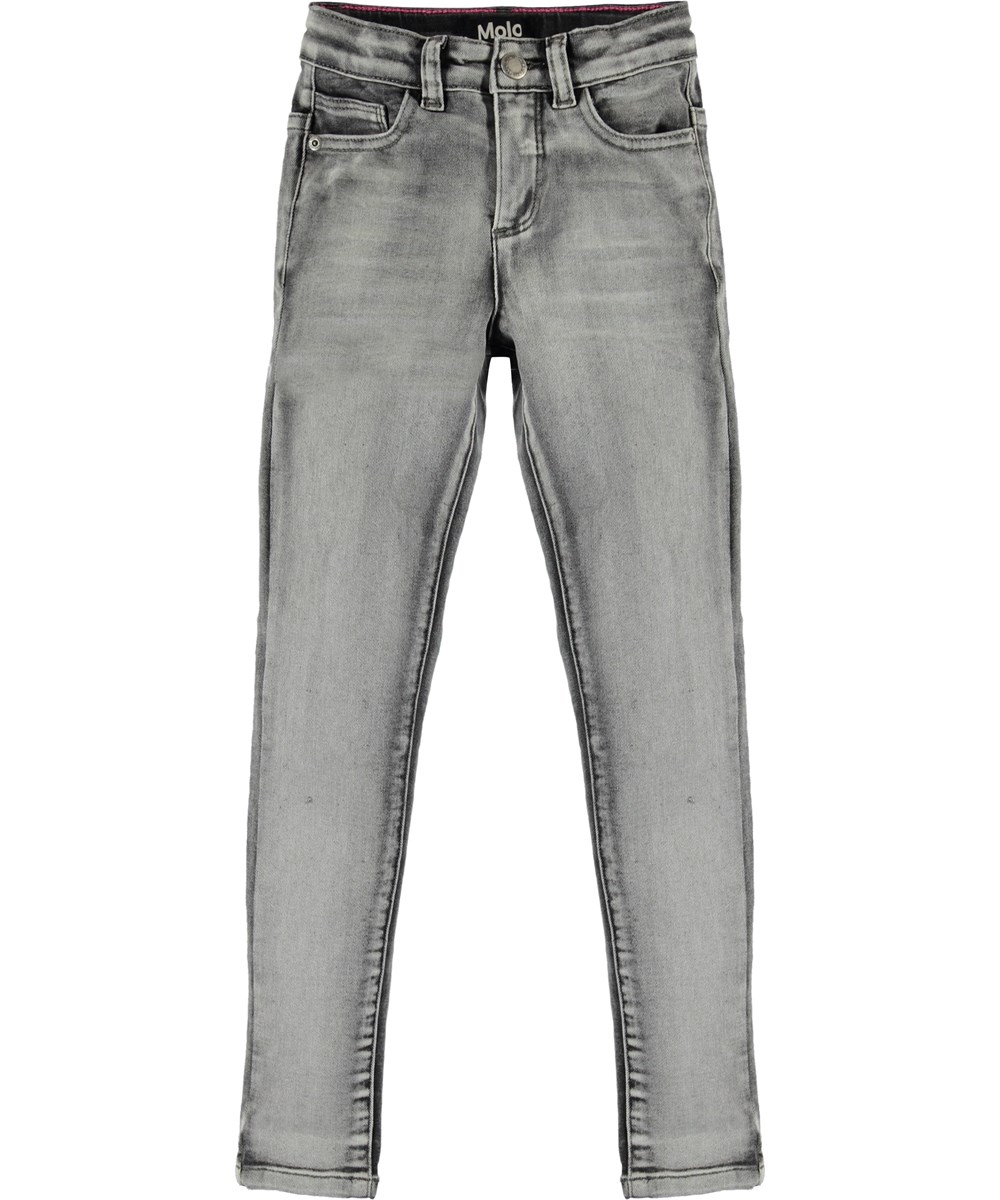 Angelica Grey Washed Denim Grey slim jeans Molo