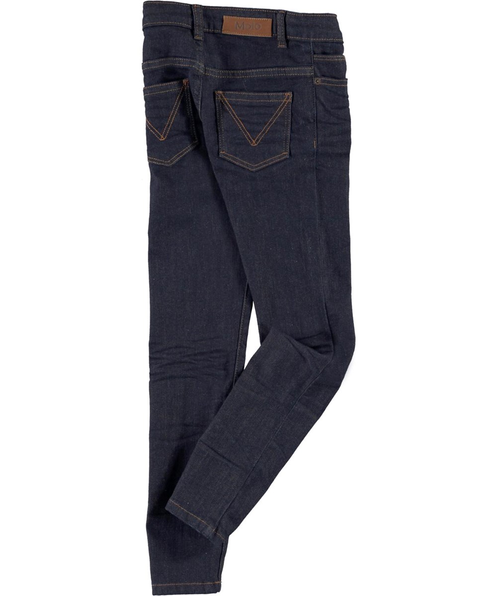Angelica - Raw Indigo Denim - Dark blue organic slim jeans