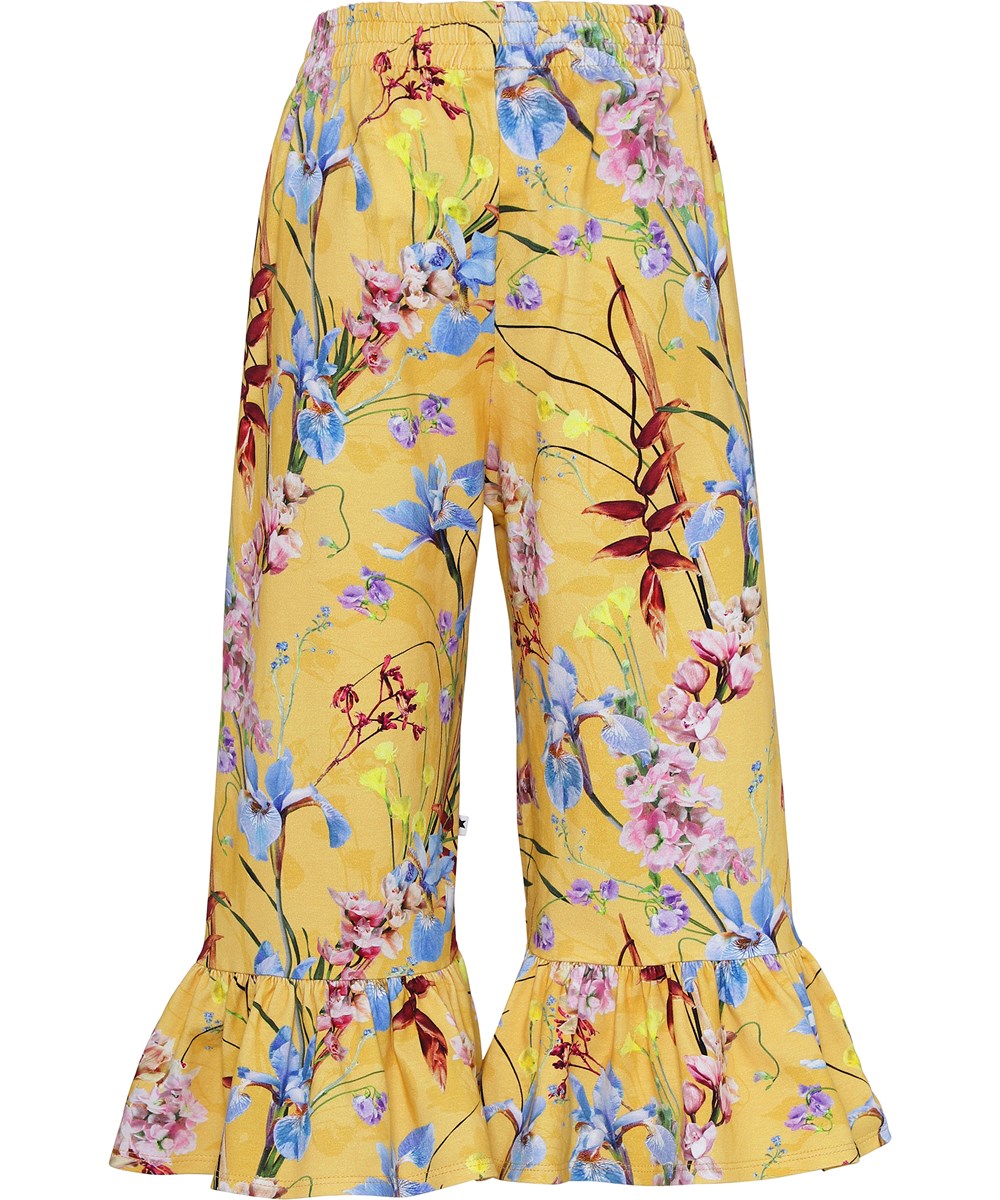 Anis - The Art Of Flowers - Yellow organic culotte trousers