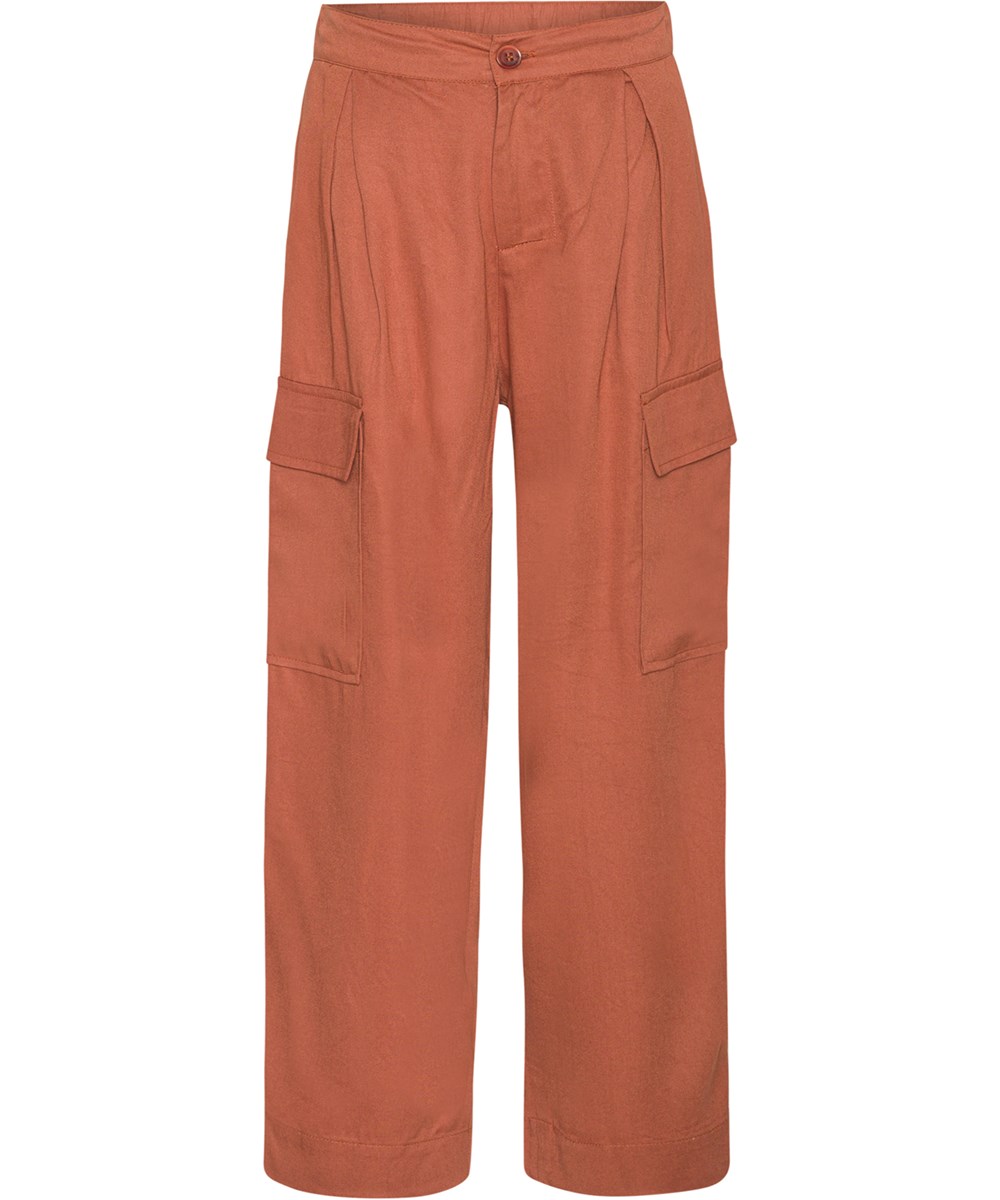 Anita - Terracotta - Red/brown cargo trousers 