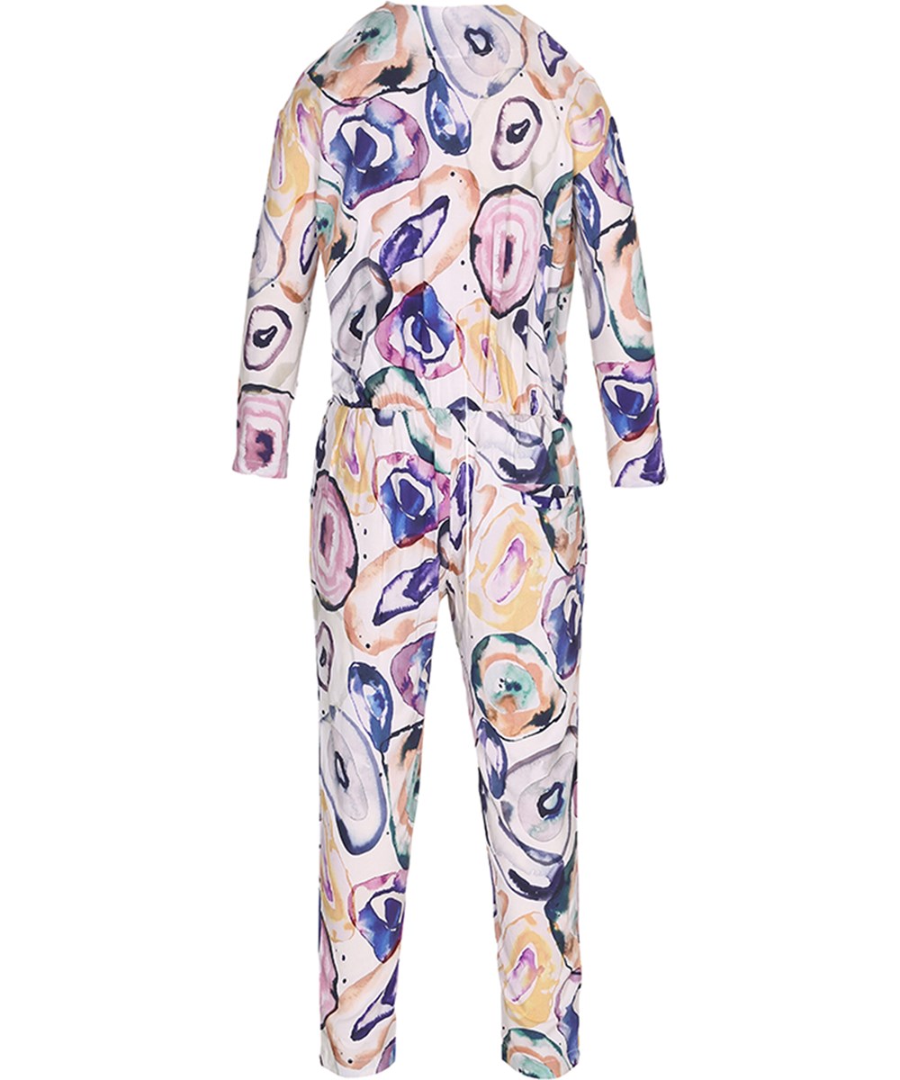 Annemone - Mineral Stones - Long sleeve jumpsuit with digital mineral print