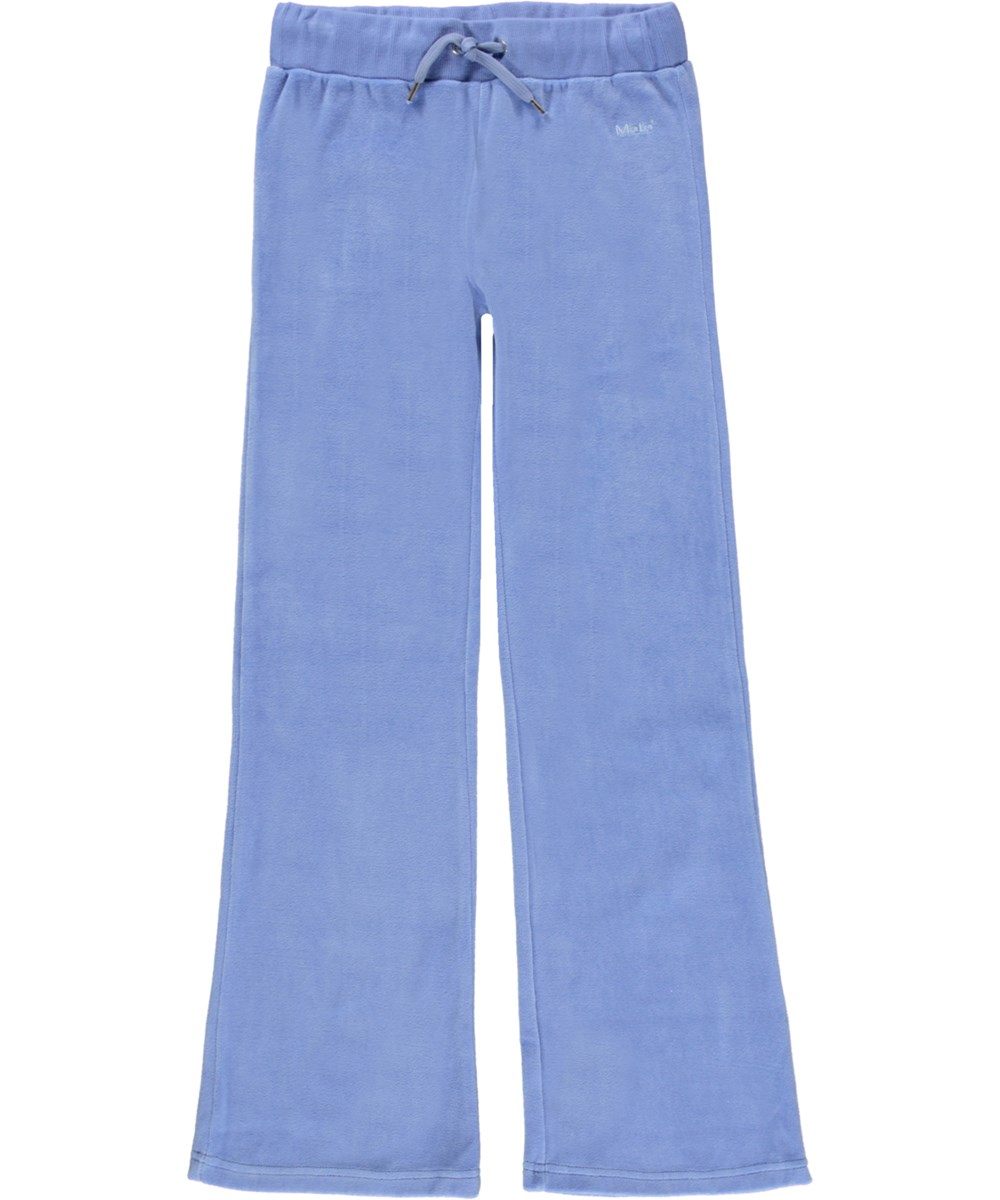 Annie - Azurine - Blue velour sweatpants