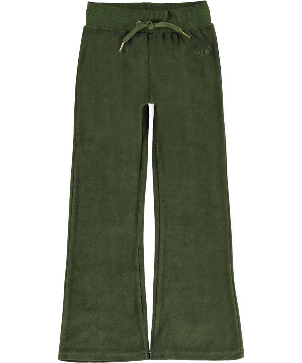 Annie - Cypress - Green velour sweatpants