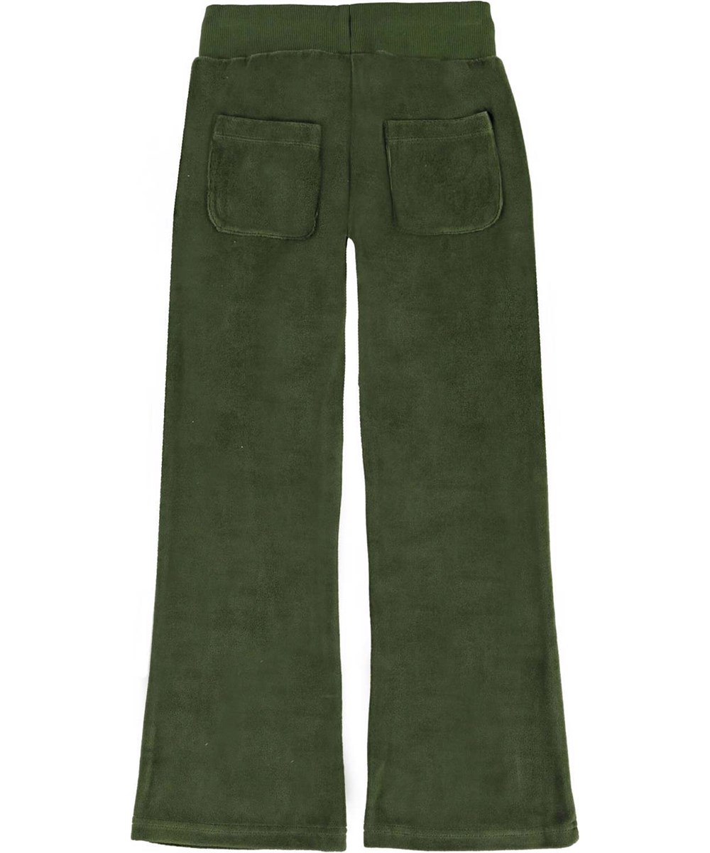 Annie - Cypress - Green velour sweatpants