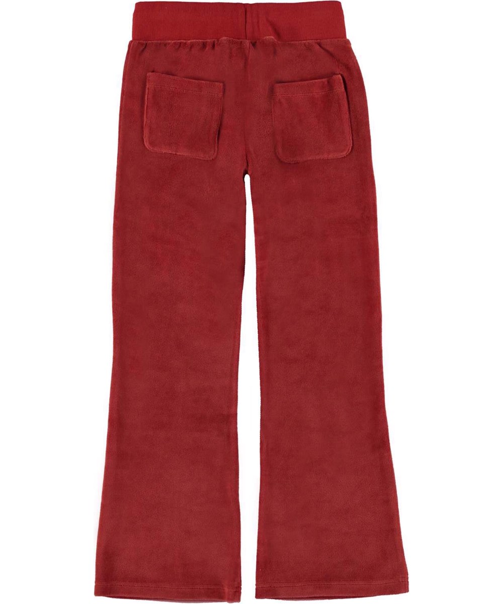 Annie - Dried Chili - Red velour sweatpants