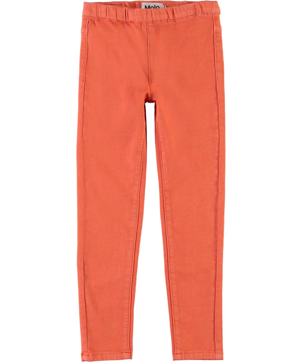 April - Poppy - Coral red jeggings