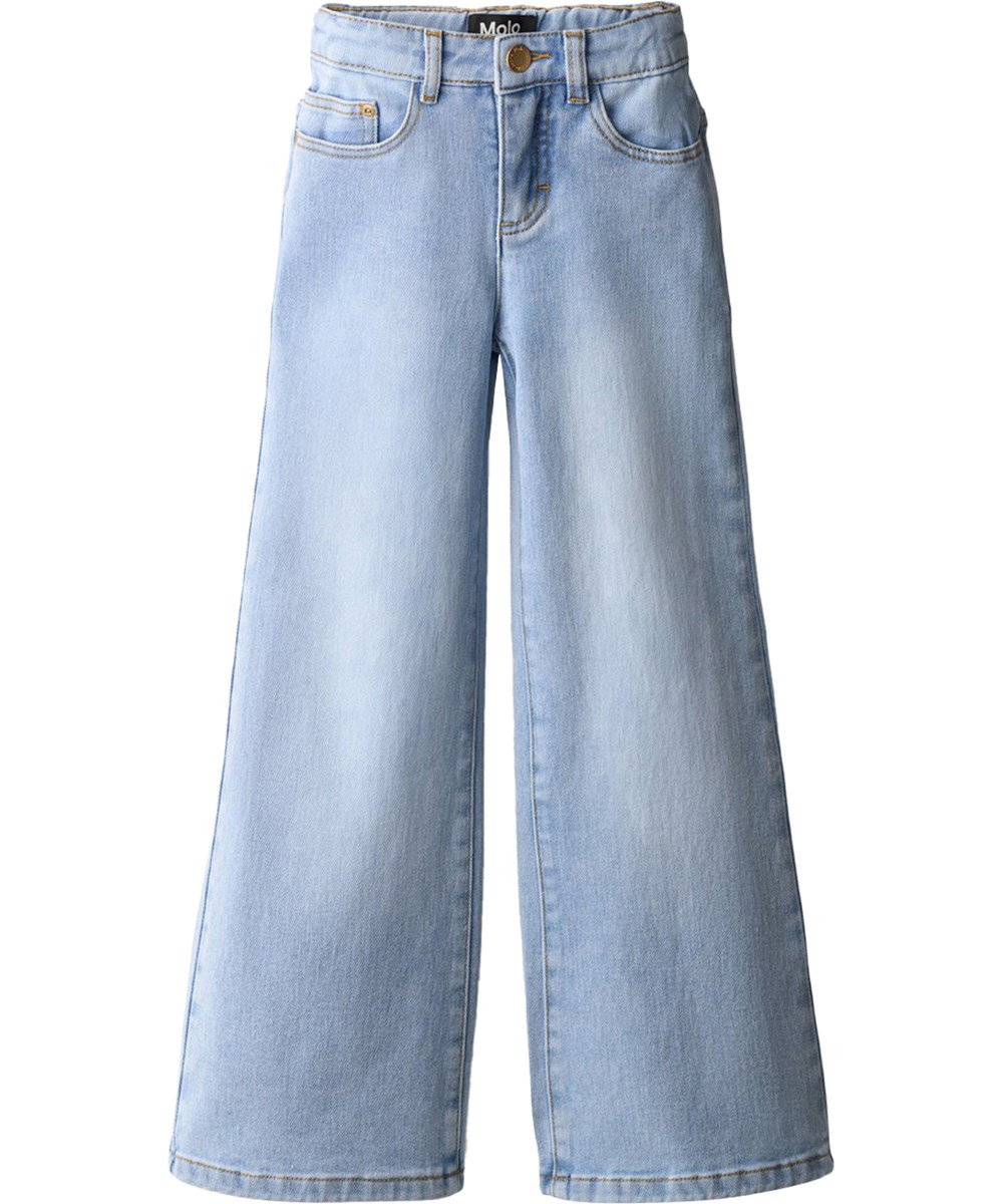 Asta - Bleached - Light blue stretchable jeans for children made of organic cotton 