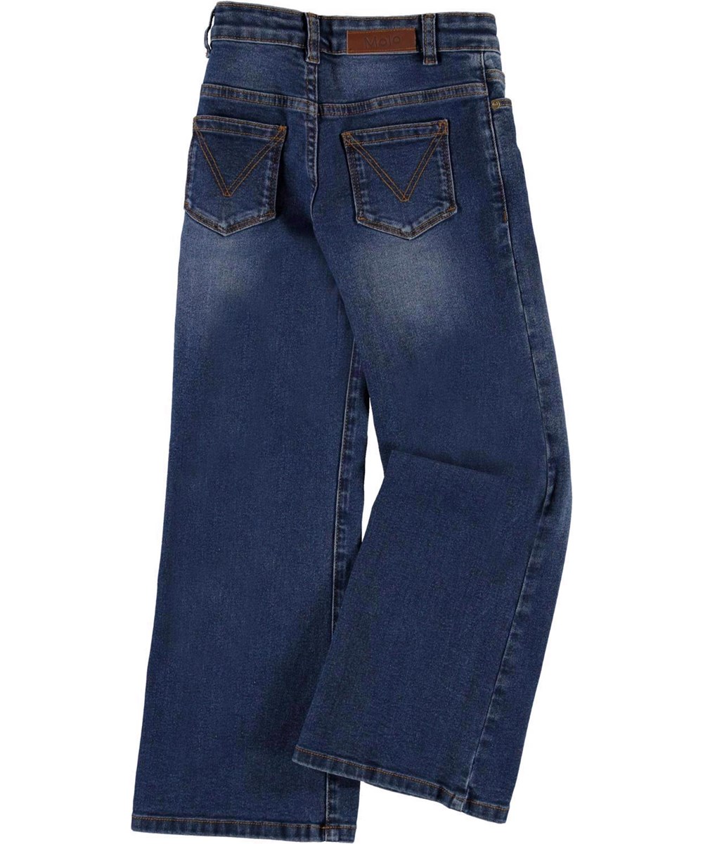 Asta - Ink Blue Denim - Wide blue jeans 