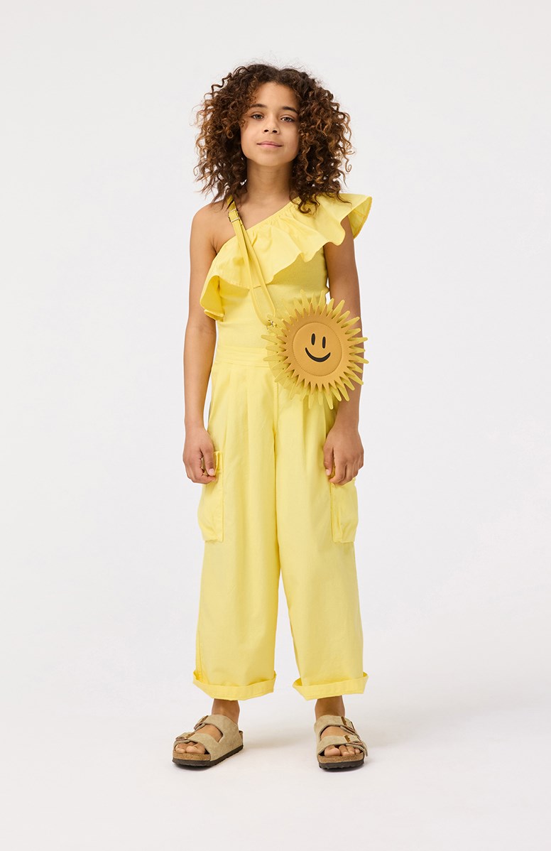 Audie - Sunbright - Yellow pants in organic cotton for children.