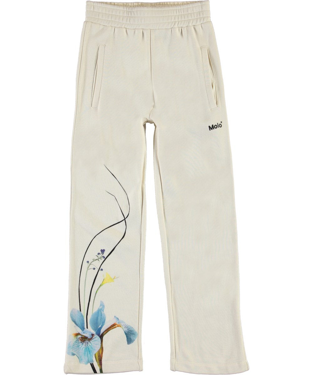 Aurita - Ikebana Place - Light coloured sweatpants with flowers