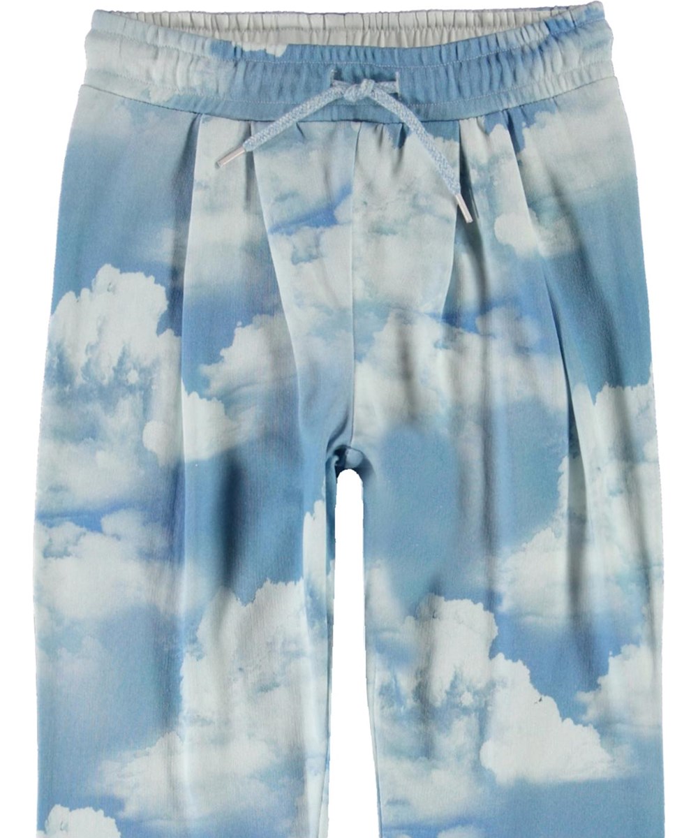 Aurora - Clouds - Pink organic sweatpants with clouds 