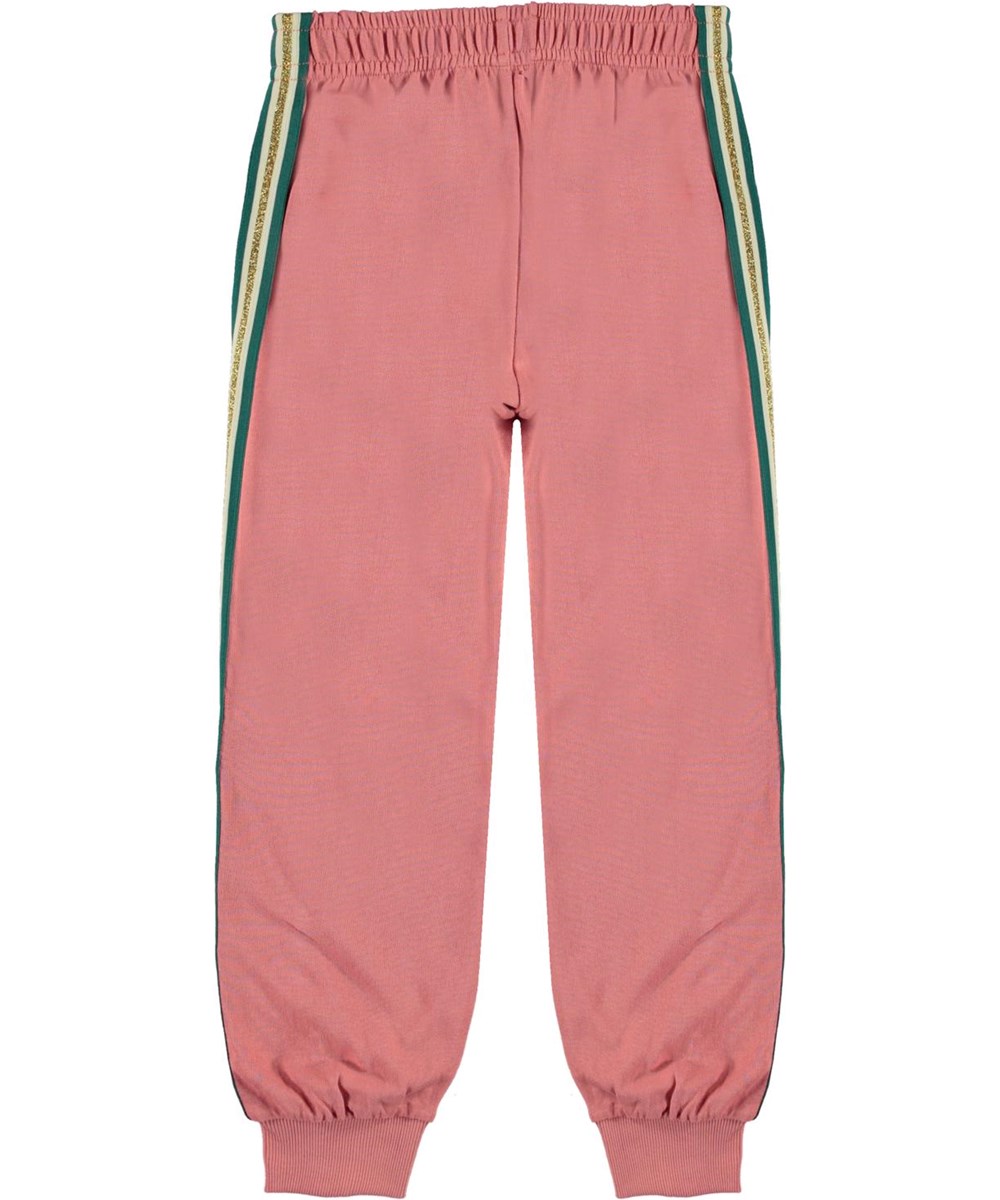 Ava - Vintage Rose - Pink organic sweatpants with stripes