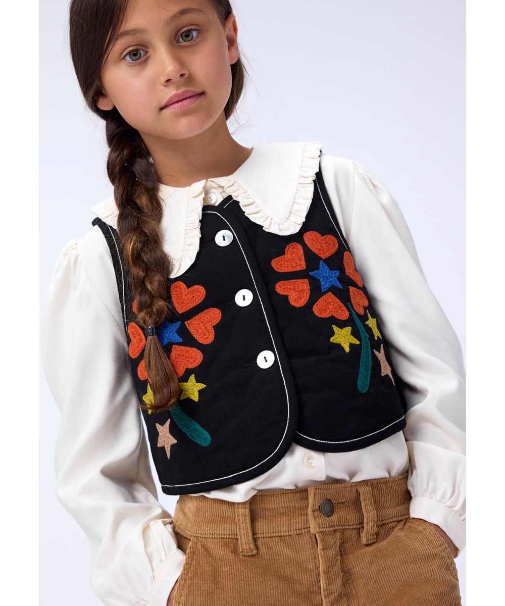 Robbin - Buttercream - Cream-coloured shirt for children made of viscose.