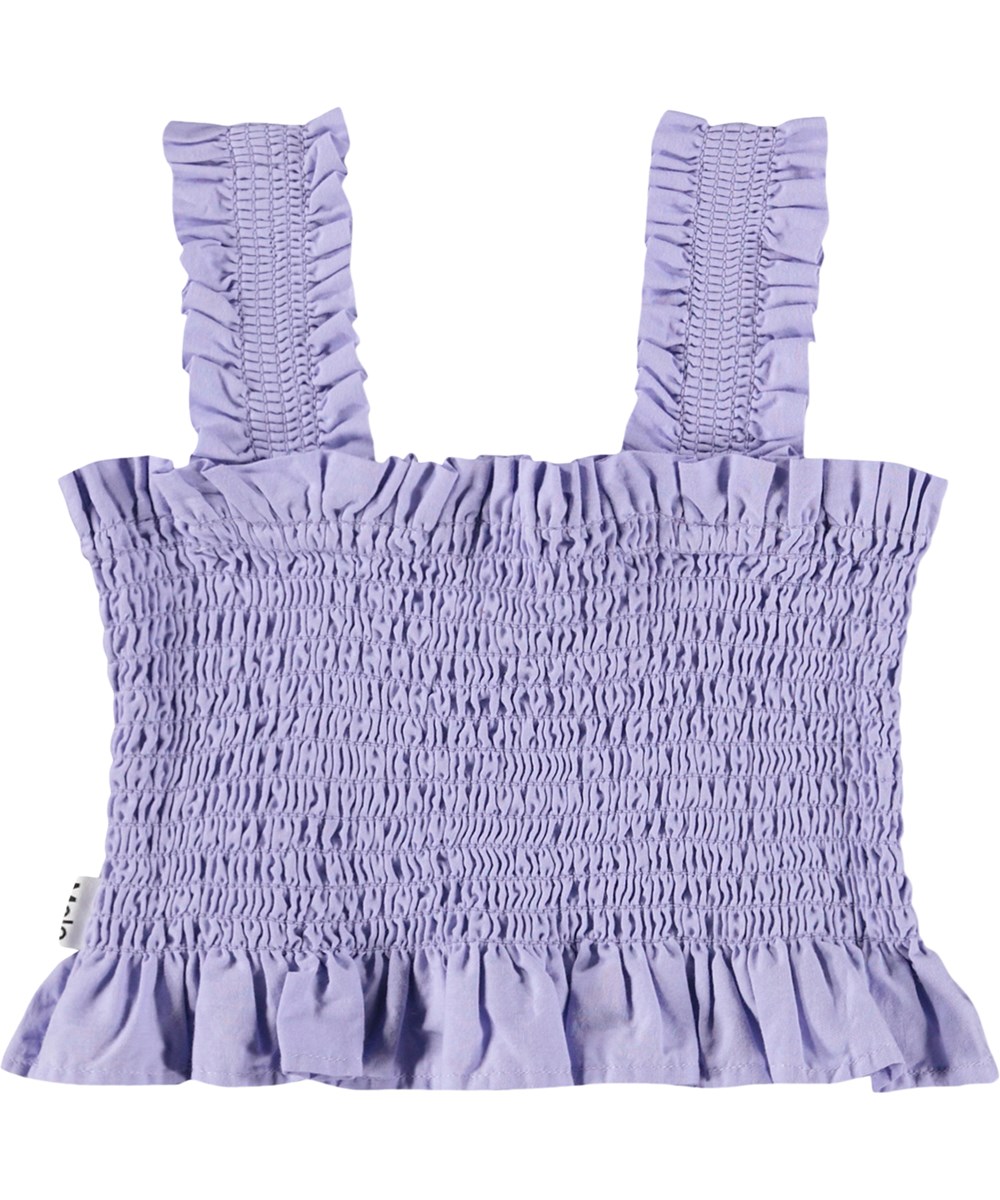 Rolfia - Cool Lilac - Purple cotton crop top for children
