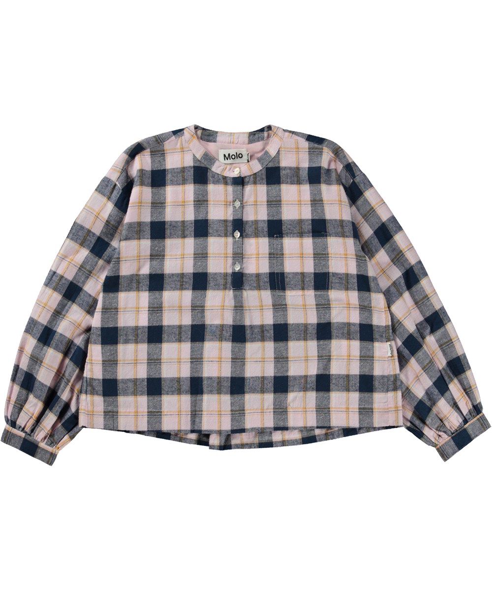 Rosina - Alpine Check - Pink plaid blouse