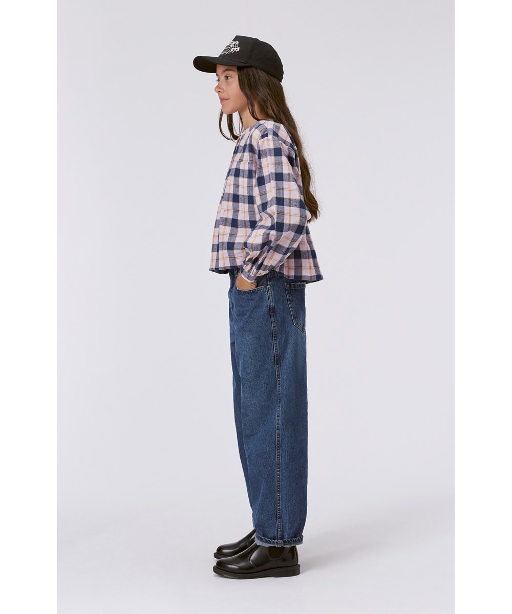 Rosina - Alpine Check - Pink plaid blouse