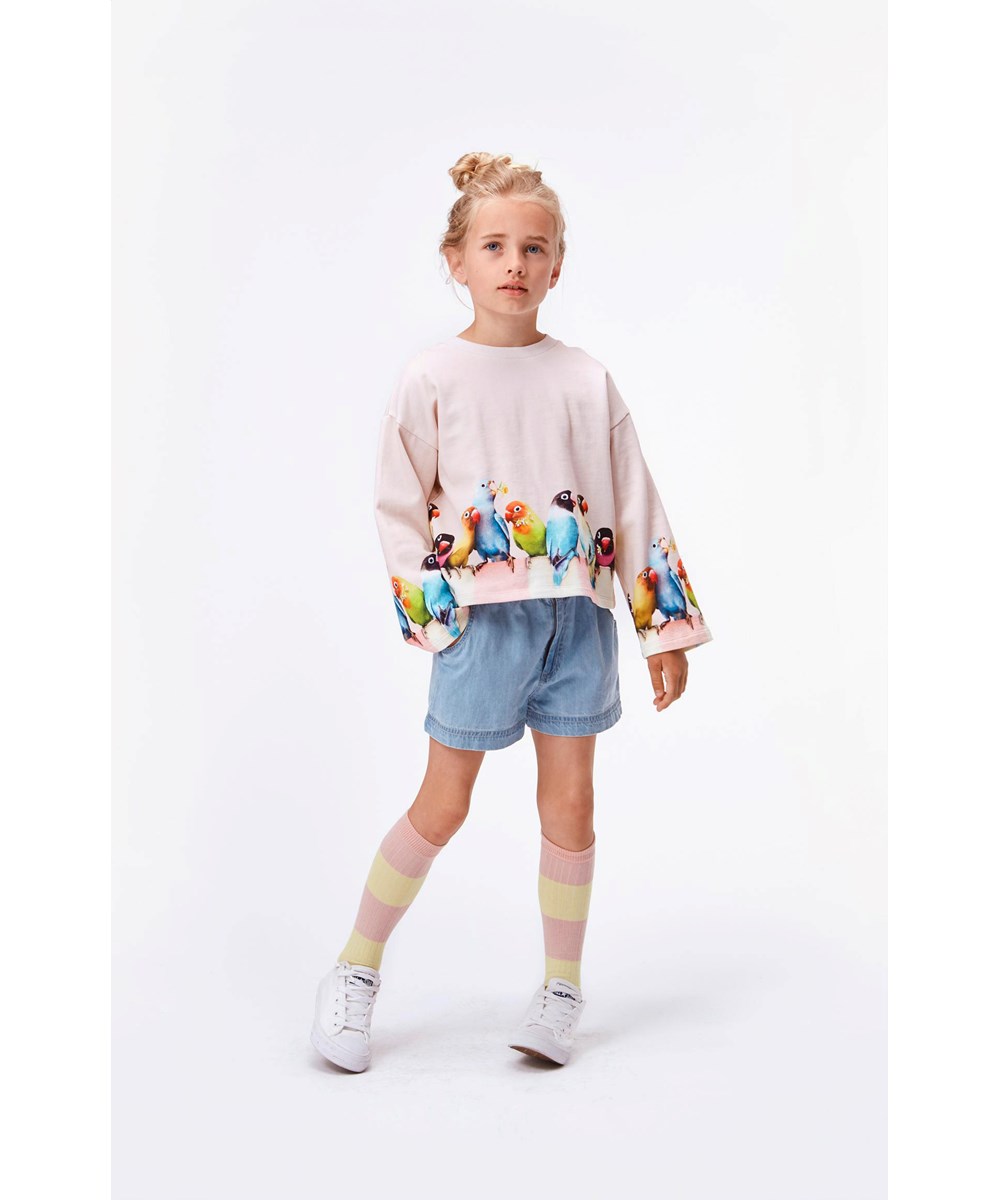 Adara - Summer Wash Indigo - Light denim shorts