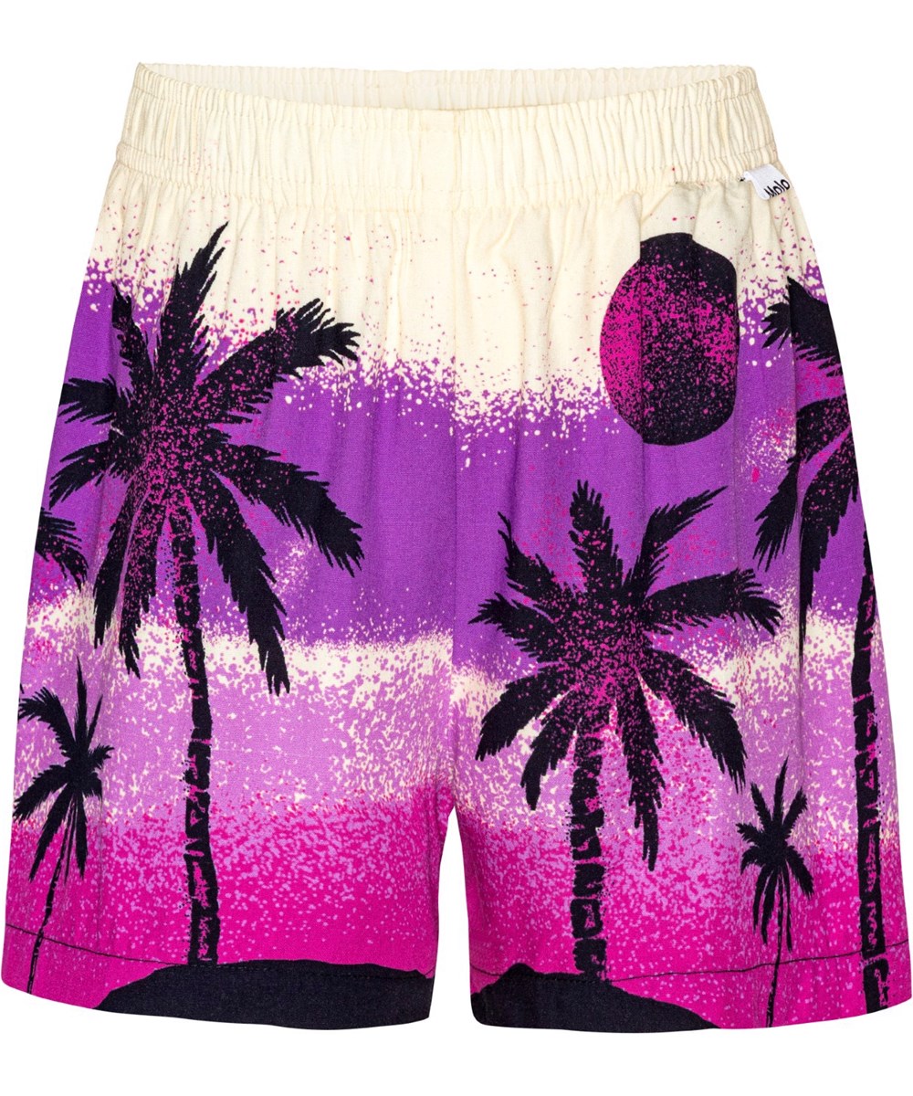 Adore - Twillight Island - Shorts in soft viscose with a desert island print