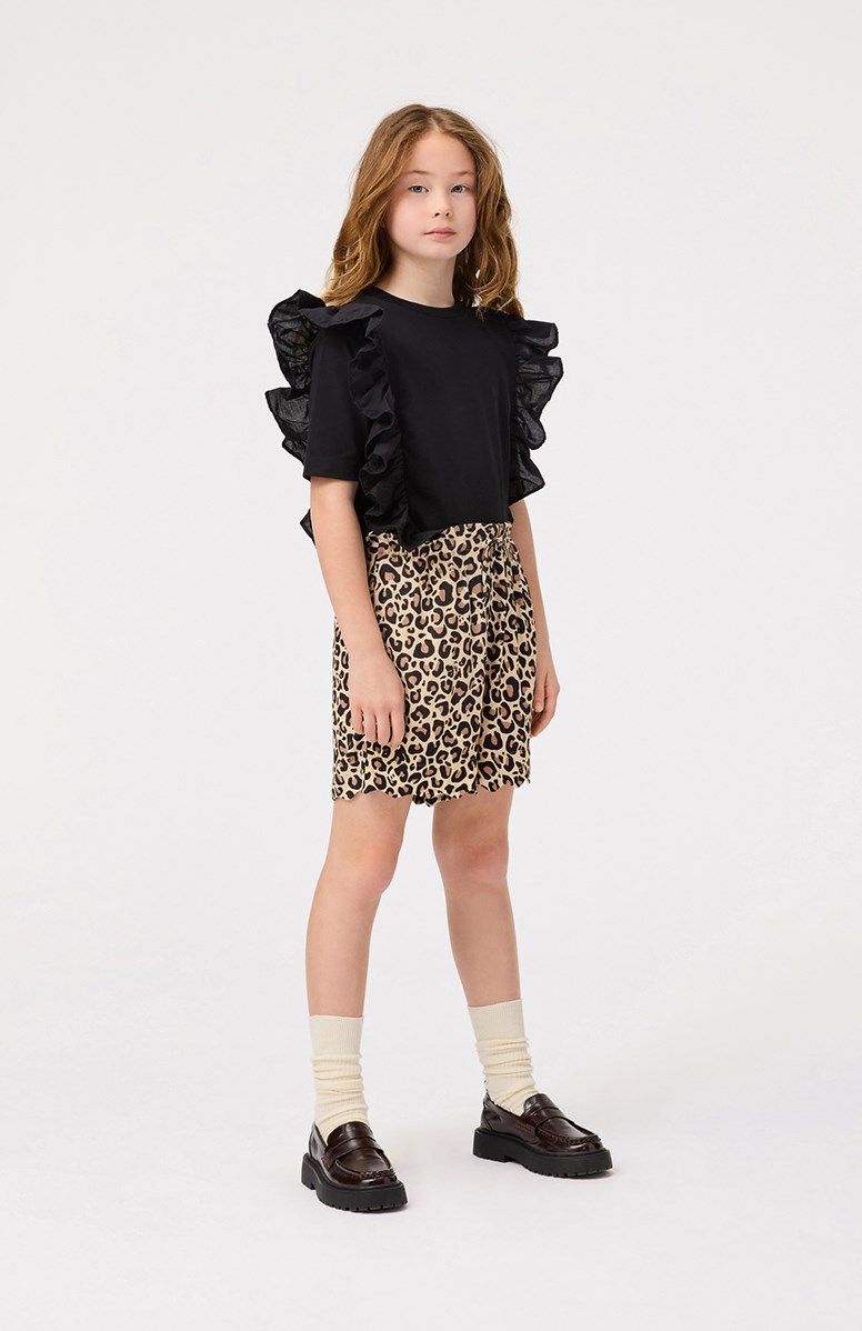 Aisia - Jaguar Melon - Shorts with jaguar print for children.
