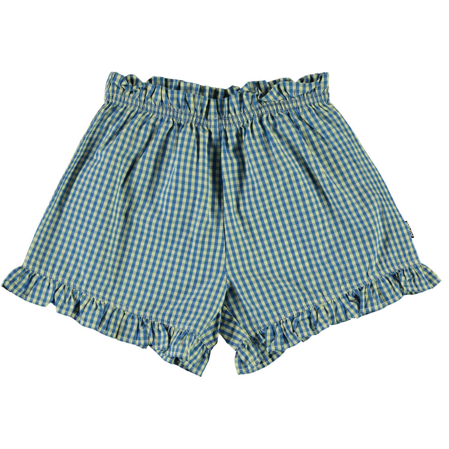 Girl Plaid Bermuda Shorts Alandra Vintage Check Blue Plaid Shorts Molo