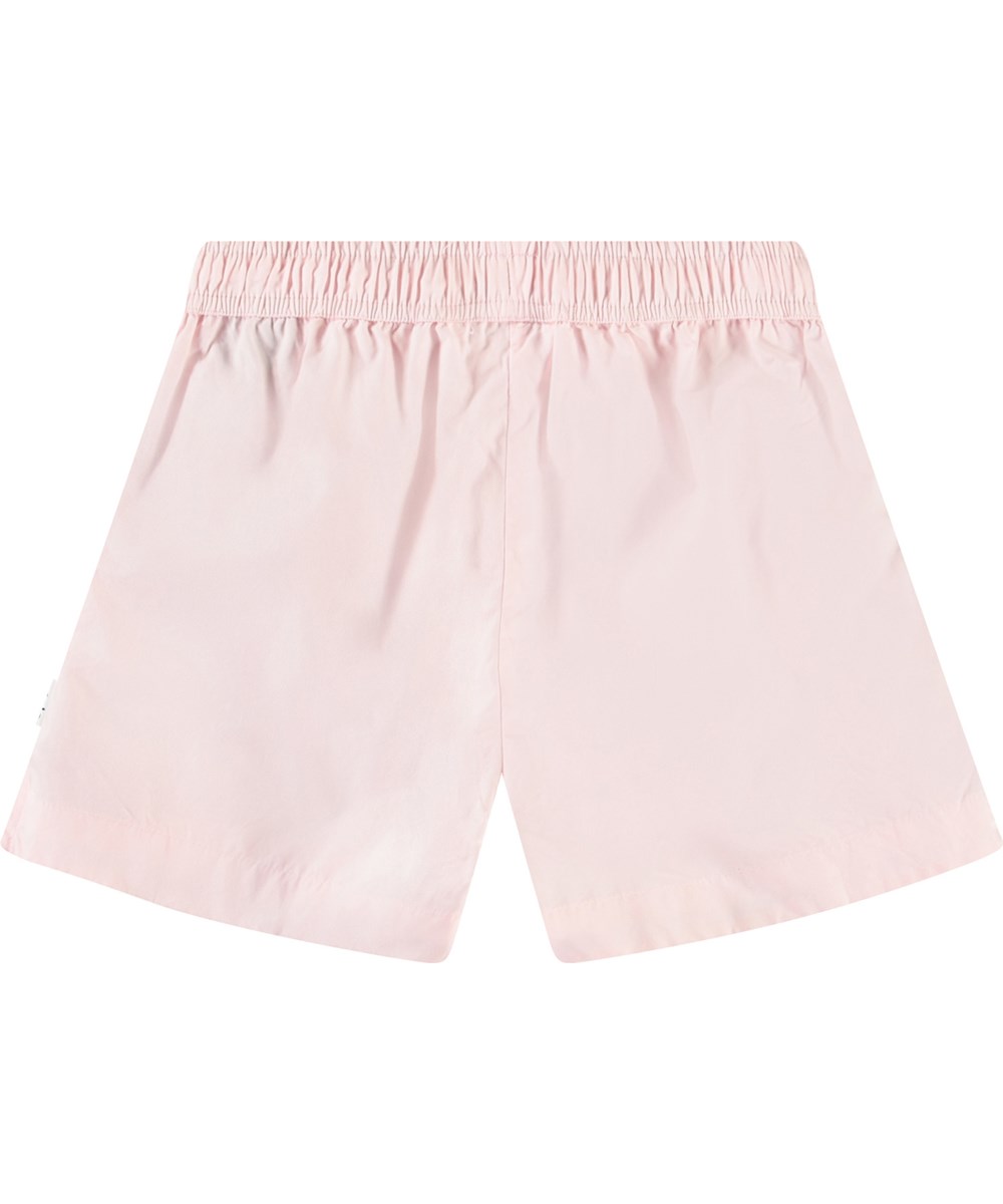 Alena - Pony Jump - Pink shorts in organic cotton poplin for children with a horse print.