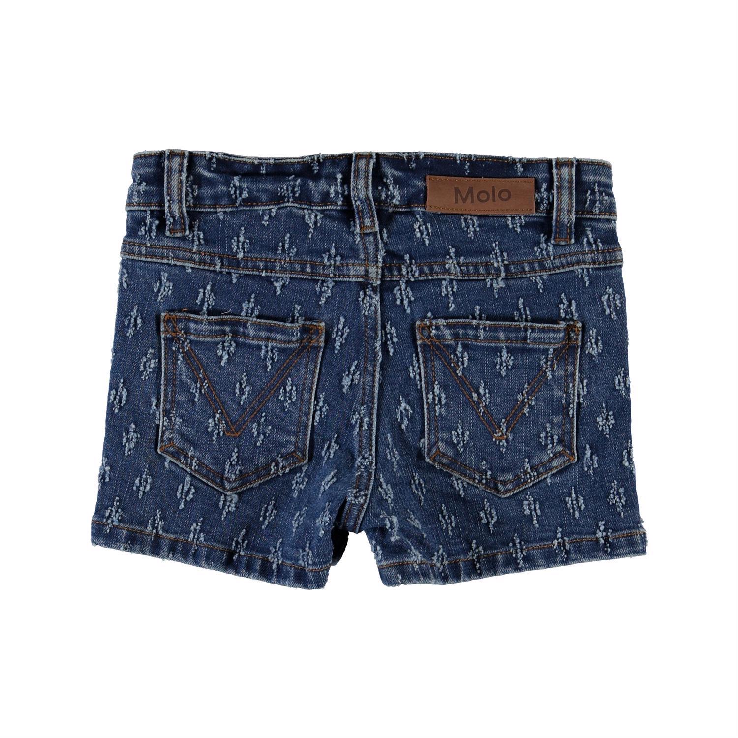 Alisha - Blue Mini Holes - Denim shorts with hole pattern - Molo