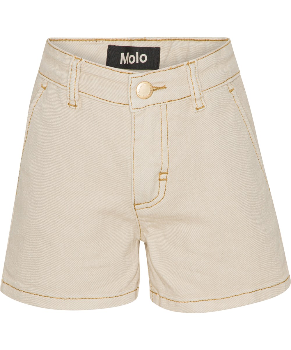 Alvira - Naturelle - Cream coloured denim shorts