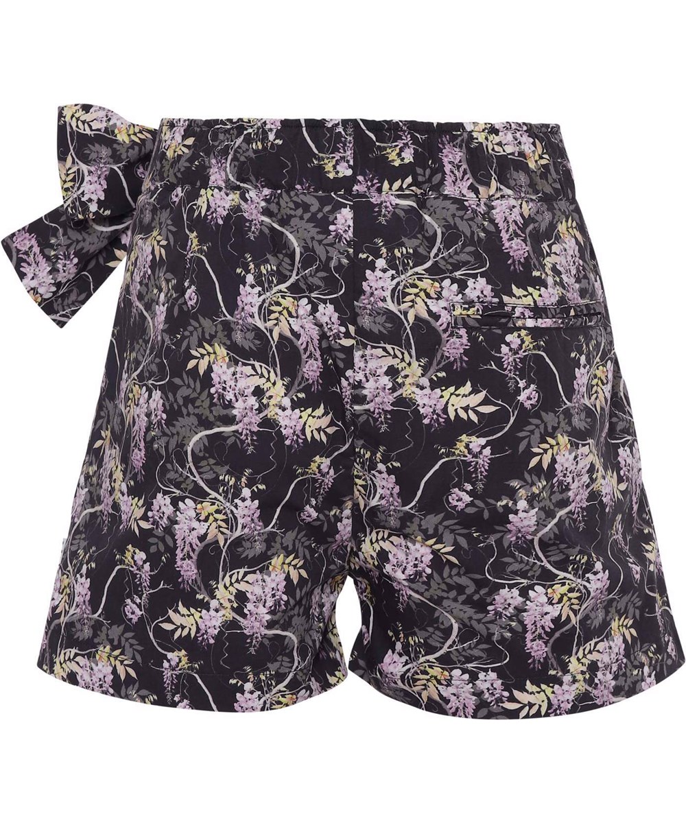 Alysse - Mini Wisteria - Organic shorts with floral print and bow 