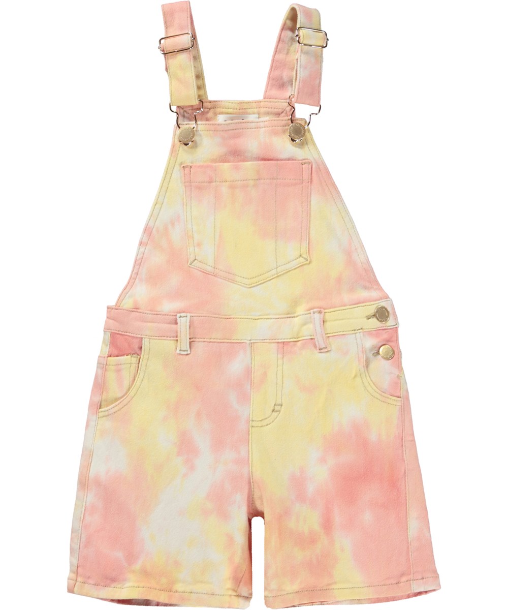 Ansonia - Vivid Dye - Pastel tie-dye short dungarees