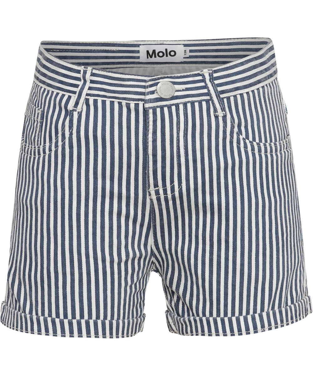 Audrey - Eclipse Stripe - Short, striped, blue and white shorts
