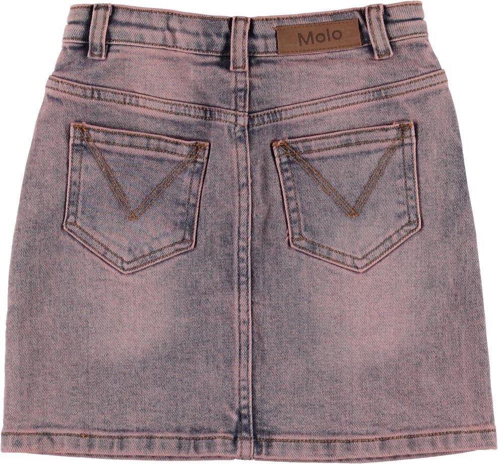 Babette - Hyper Wash Denim - Denim skirt in pink