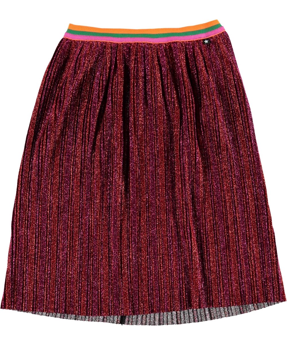 Bailini - Dragon Fruit - Red pleated skirt with glitter 