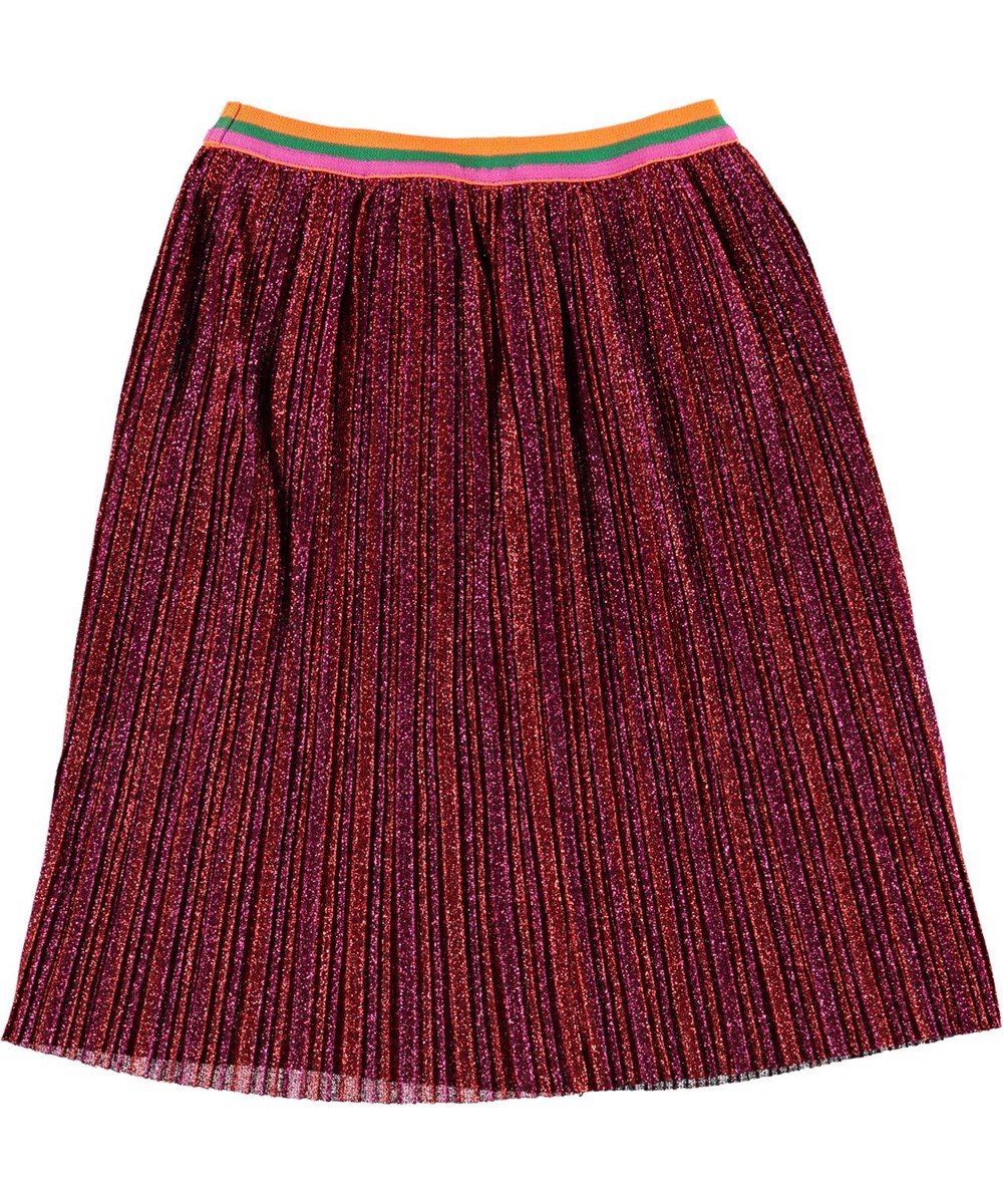 Bailini - Dragon Fruit - Red pleated skirt with glitter 