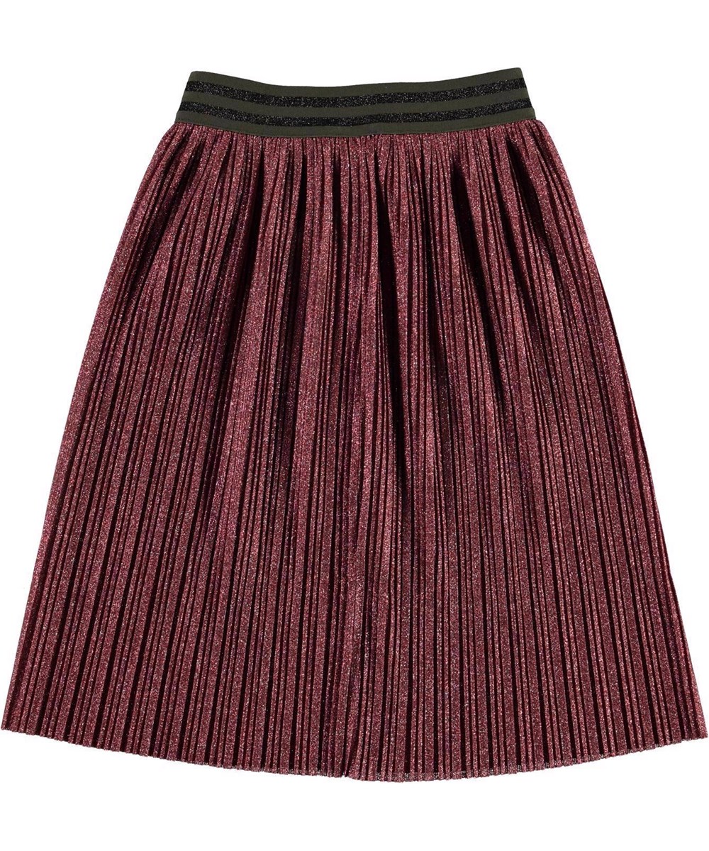 Bailini - Dried Chili - Dark red glitter skirt