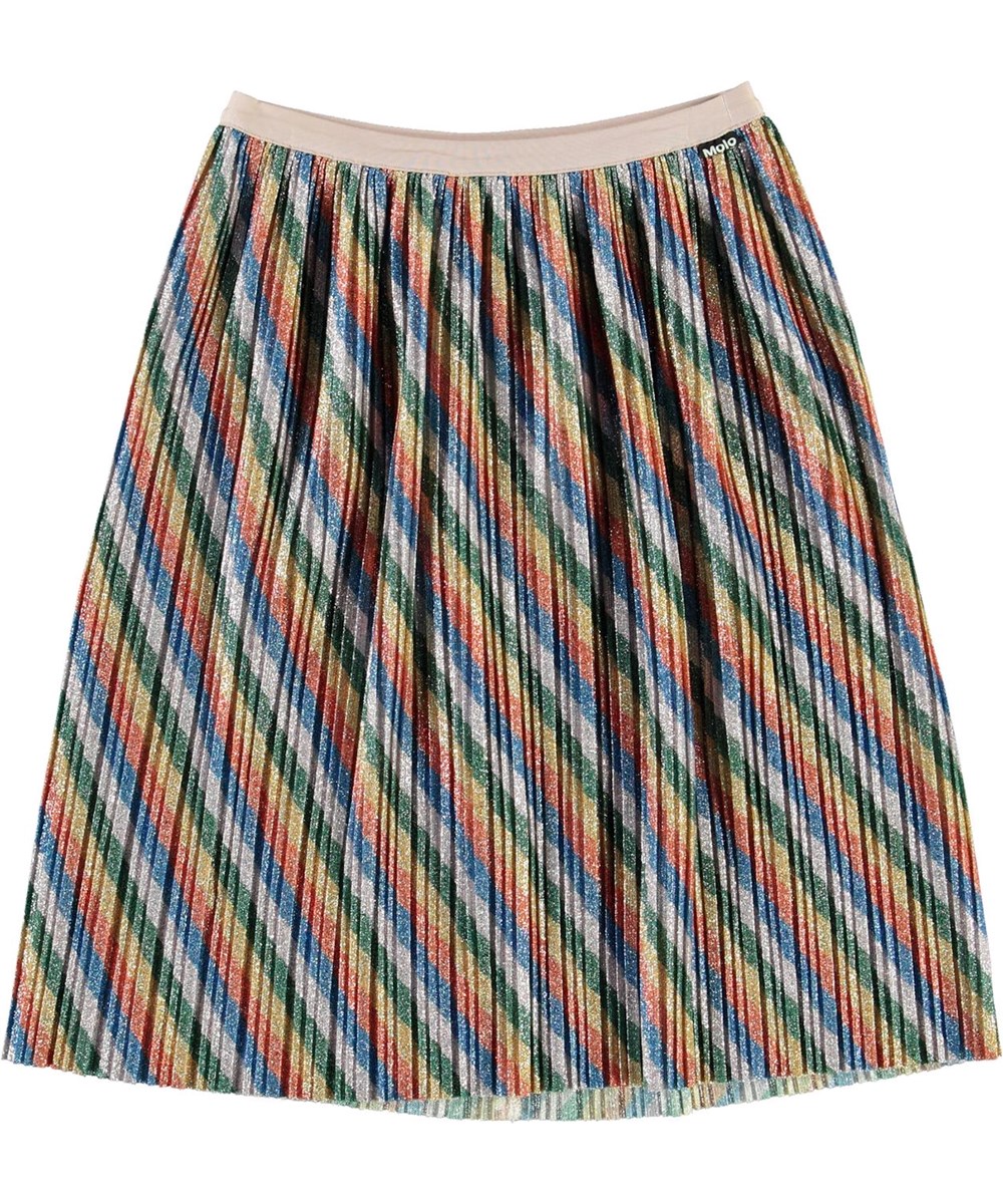 Bailini - Glitter Rainbow - Pleated skirt in rainbow stripes 